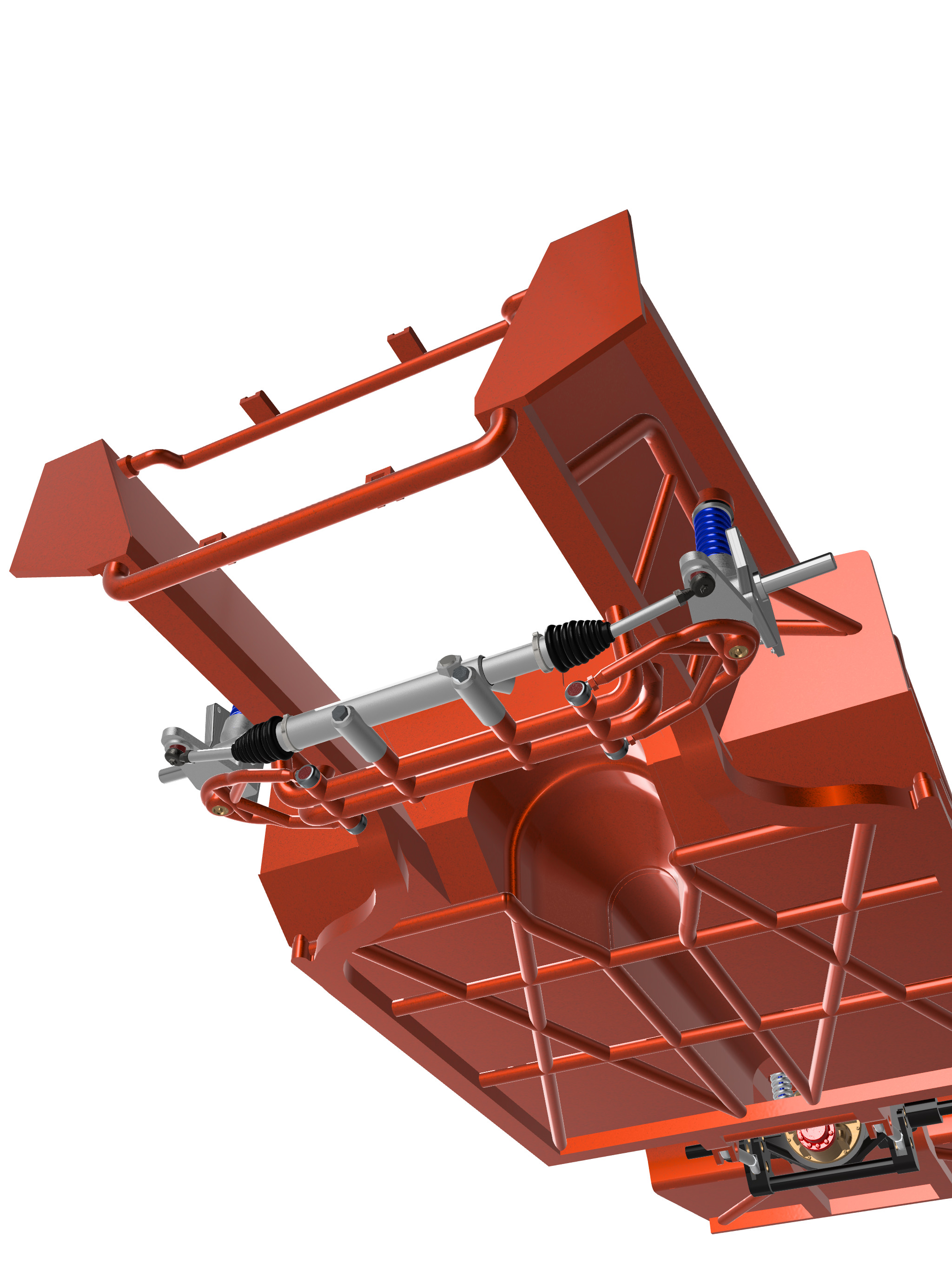 Pro Street Chassis Platform for 65 Mustang 3D print model_5