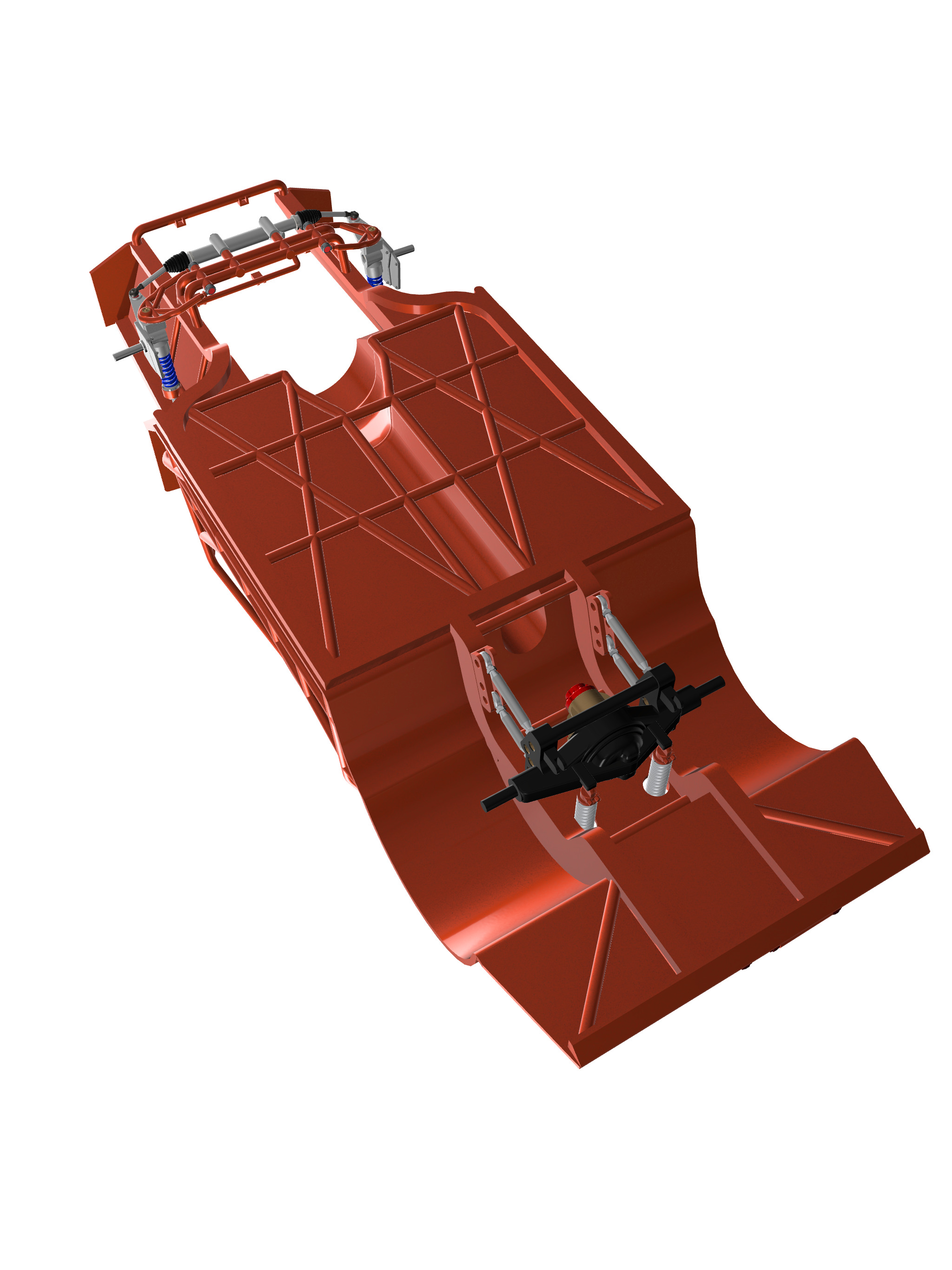 Pro Street Chassis Platform for 65 Mustang 3D print model_4