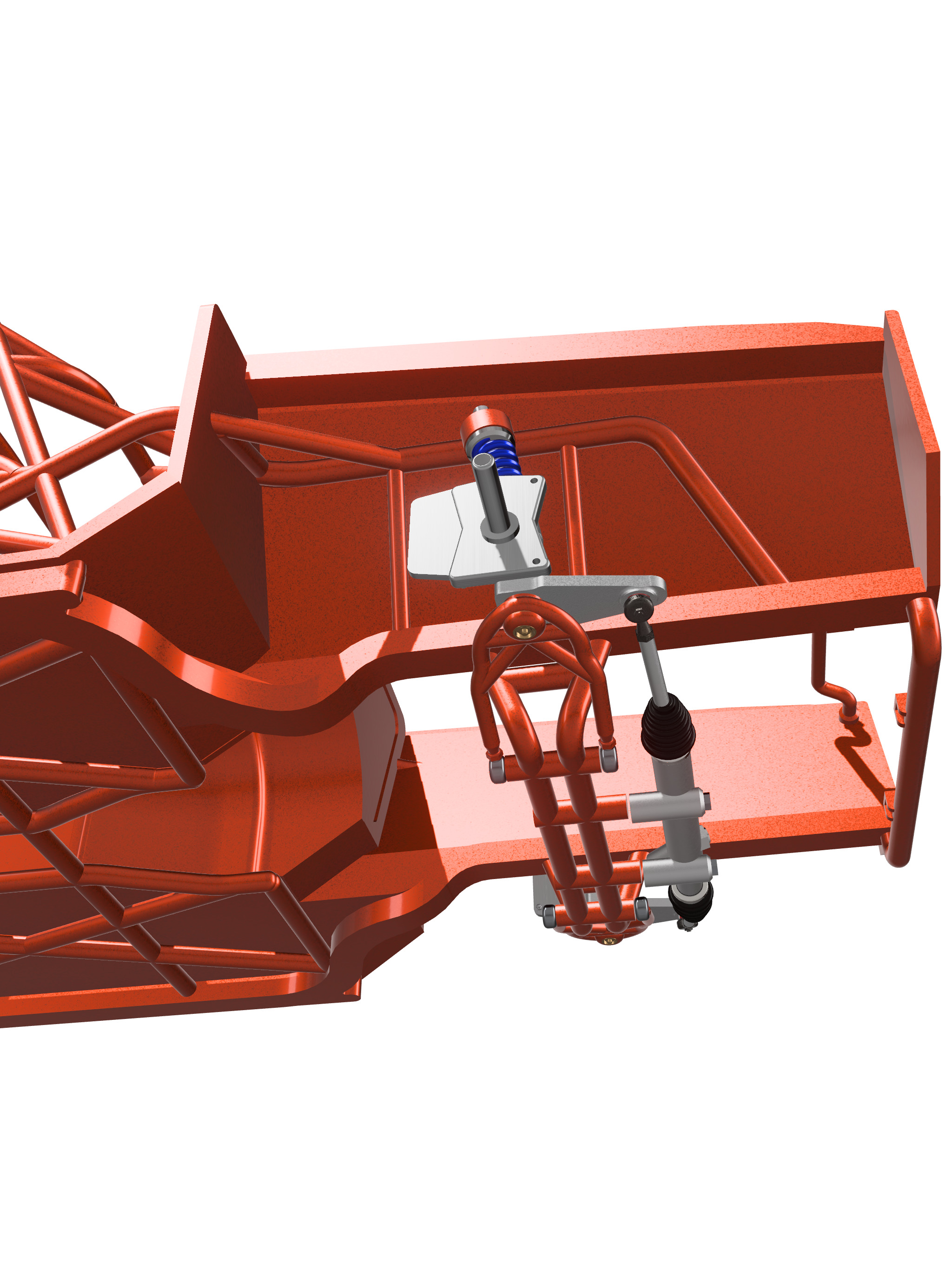 Pro Street Chassis Platform for 65 Mustang 3D print model_1