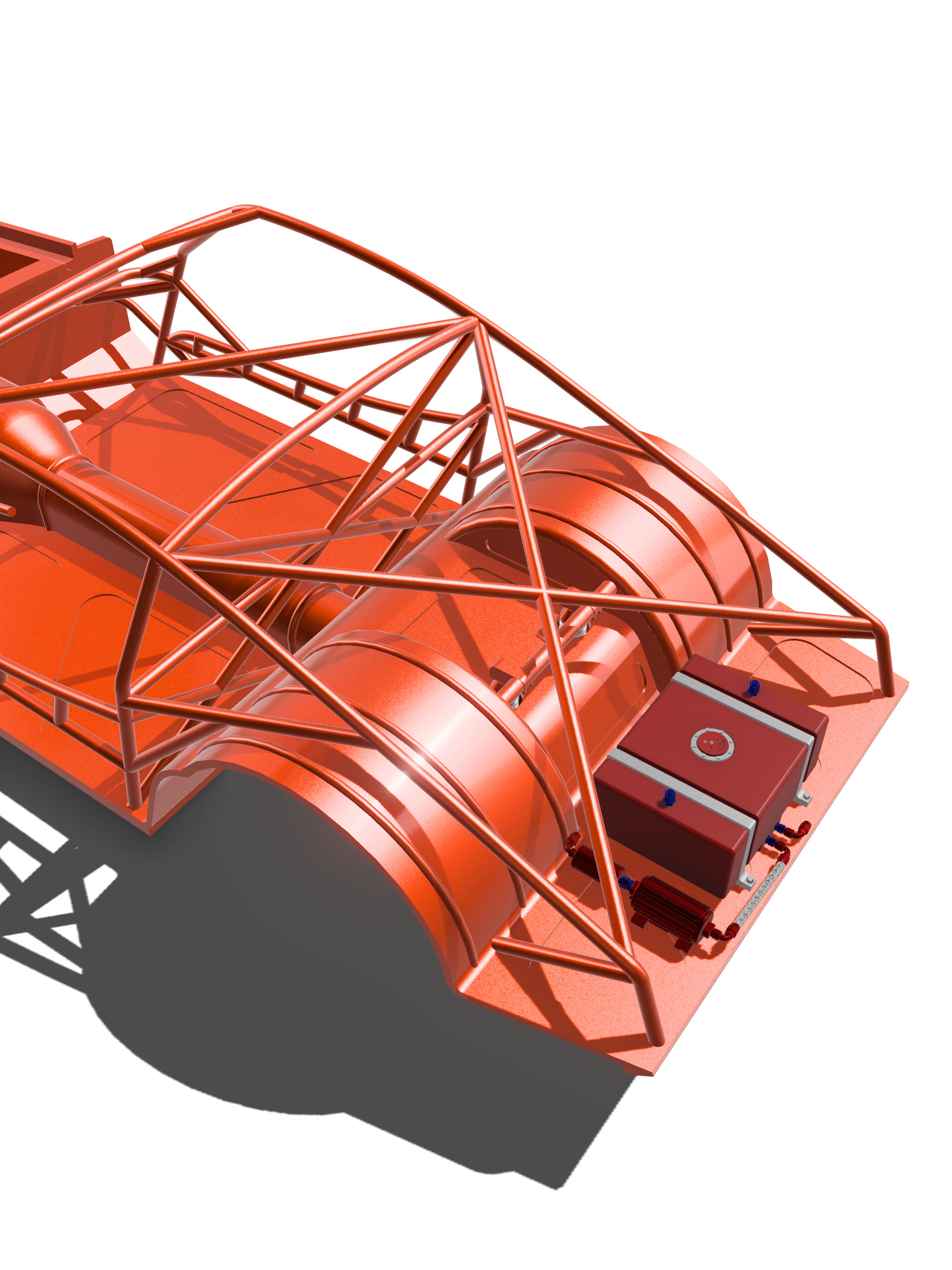 Pro Street Chassis Platform for 65 Mustang 3D print model_8