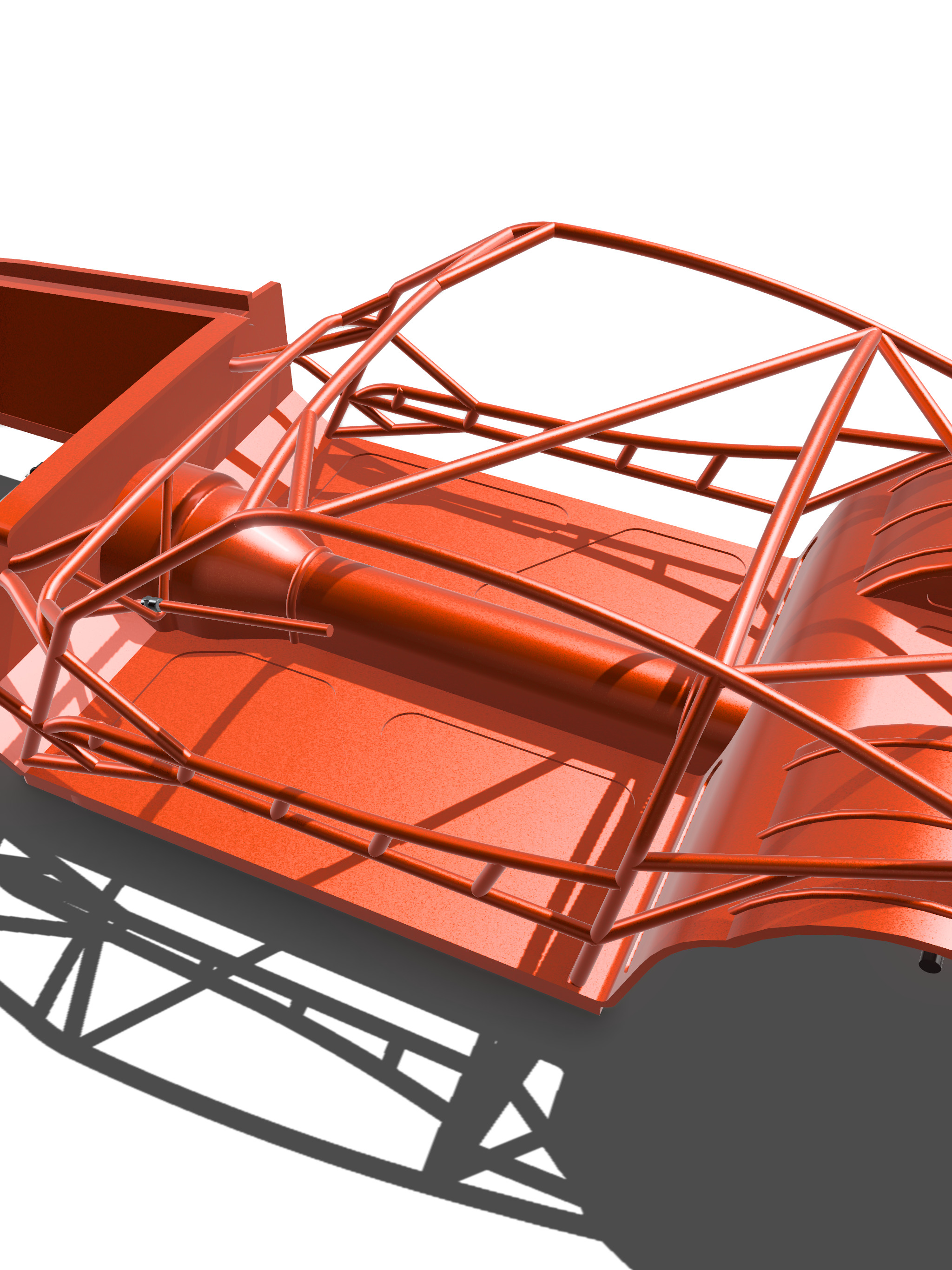 Pro Street Chassis Platform for 65 Mustang 3D print model_10