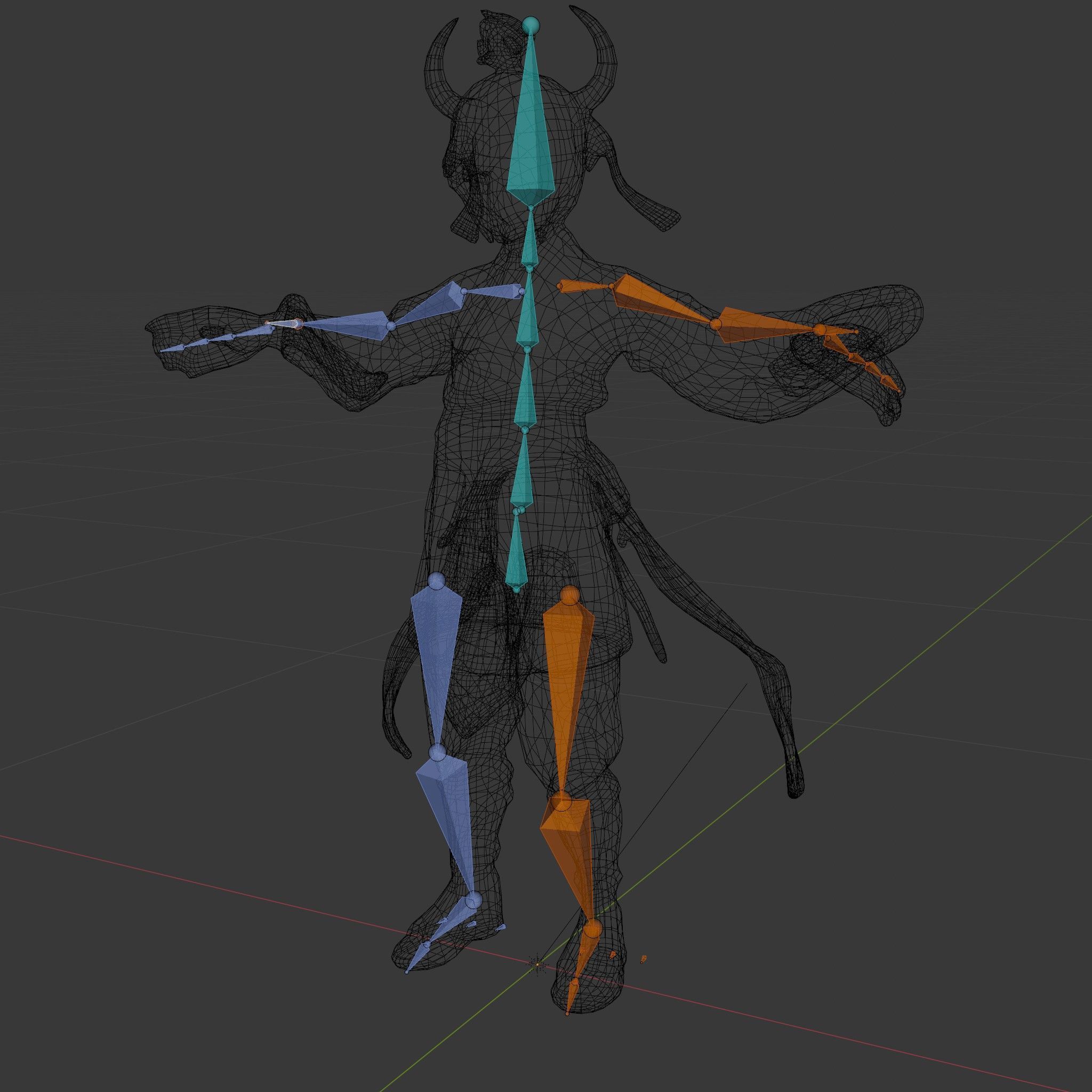 Rigged and Animated Warrior Monk with Traditional Outfit Low-poly 3D model_6