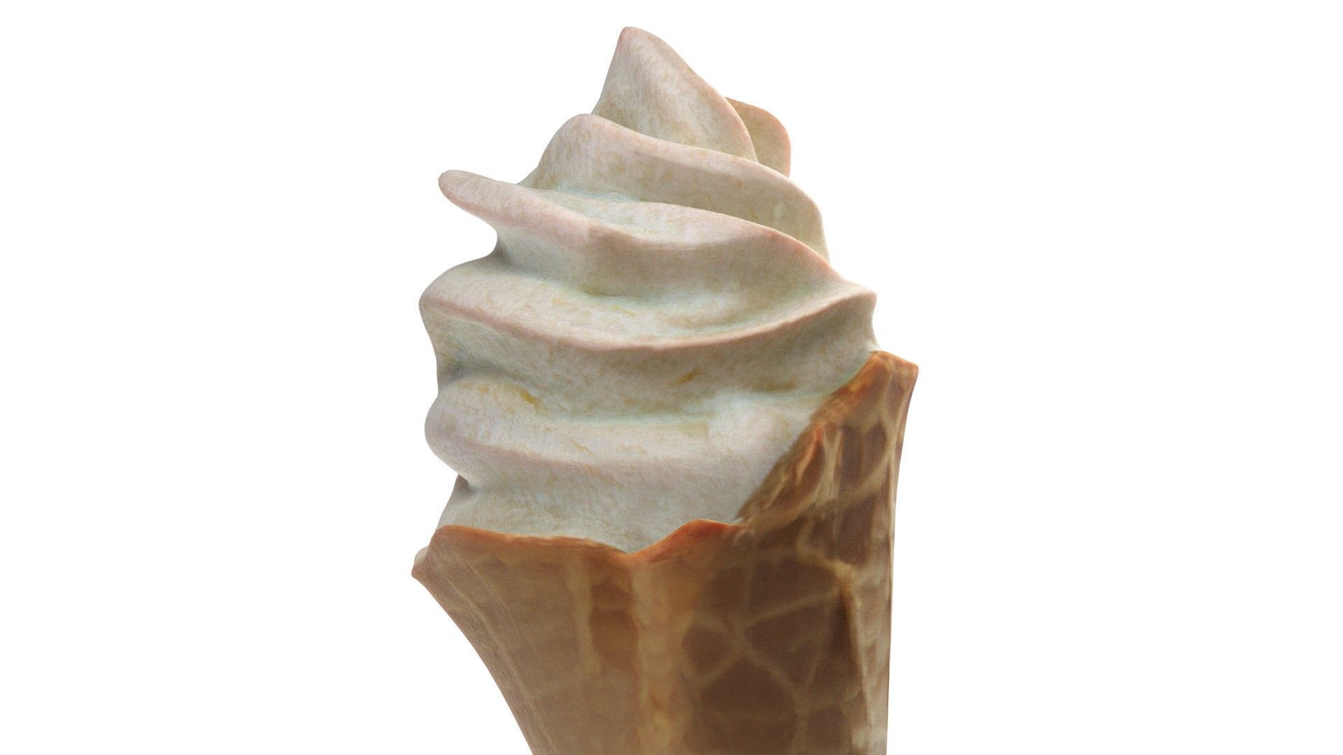 Ice Cream Cone 5  Low-poly 3D model_4