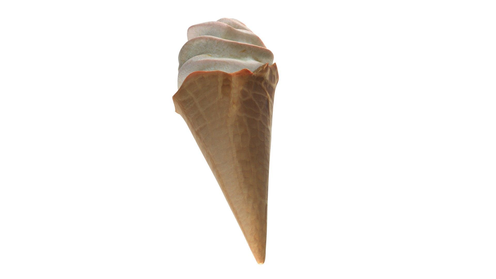 Ice Cream Cone 5  Low-poly 3D model_6