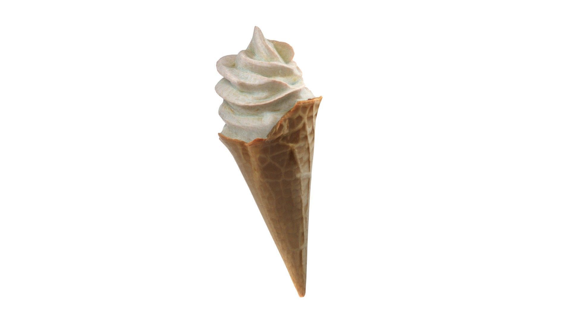 Ice Cream Cone 5  Low-poly 3D model_1