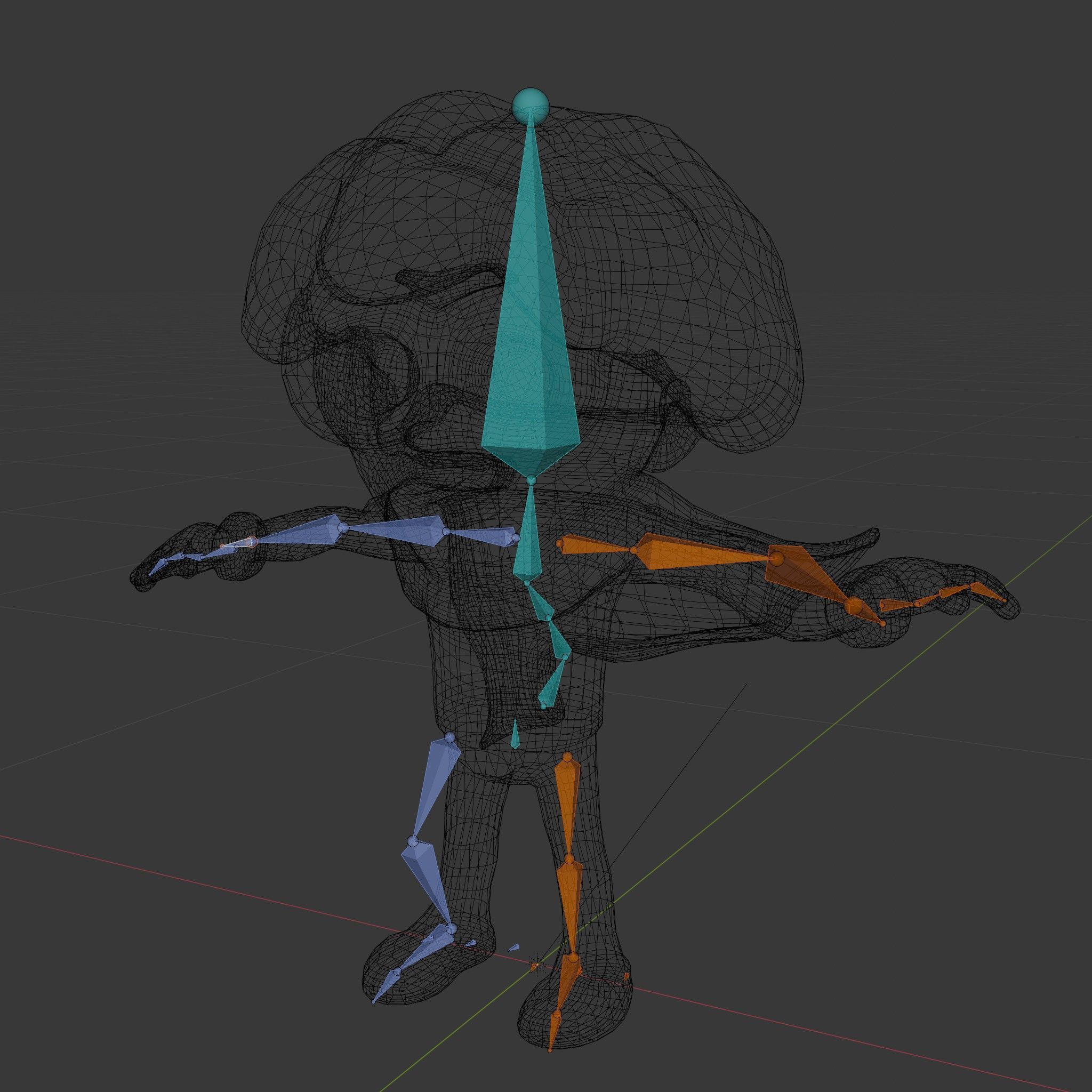 Broccoli Superhero Rigged and Animated D Character Model Low-poly 3D model_6