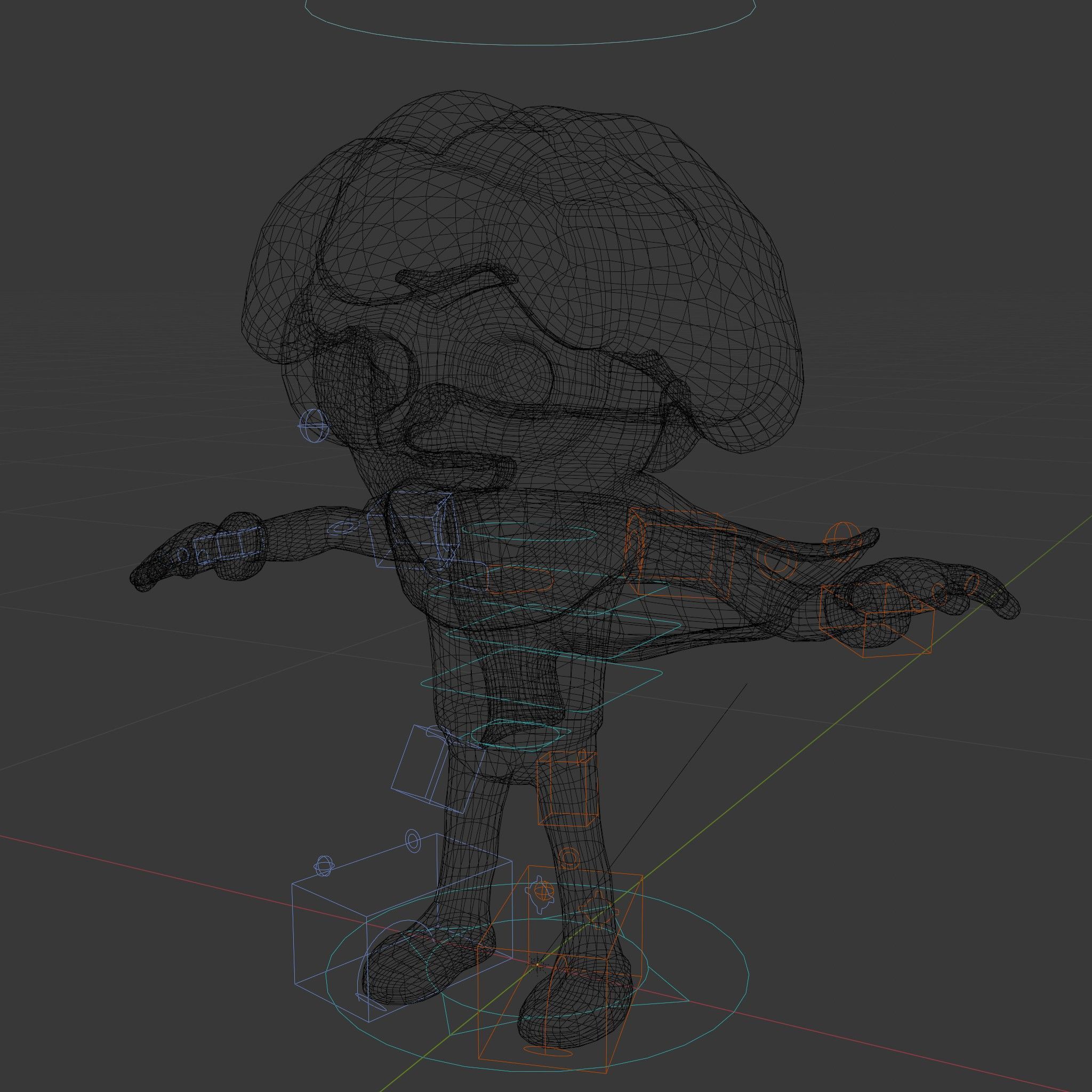 Broccoli Superhero Rigged and Animated D Character Model Low-poly 3D model_5