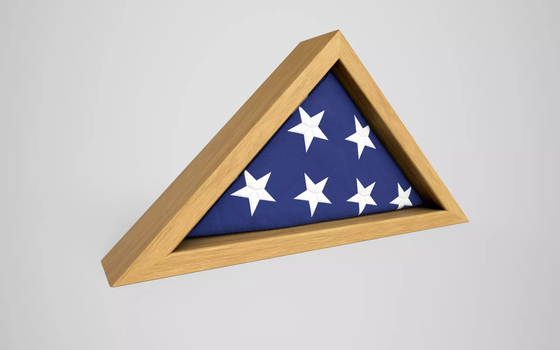 Folded American Flag in a Display Case 3D model