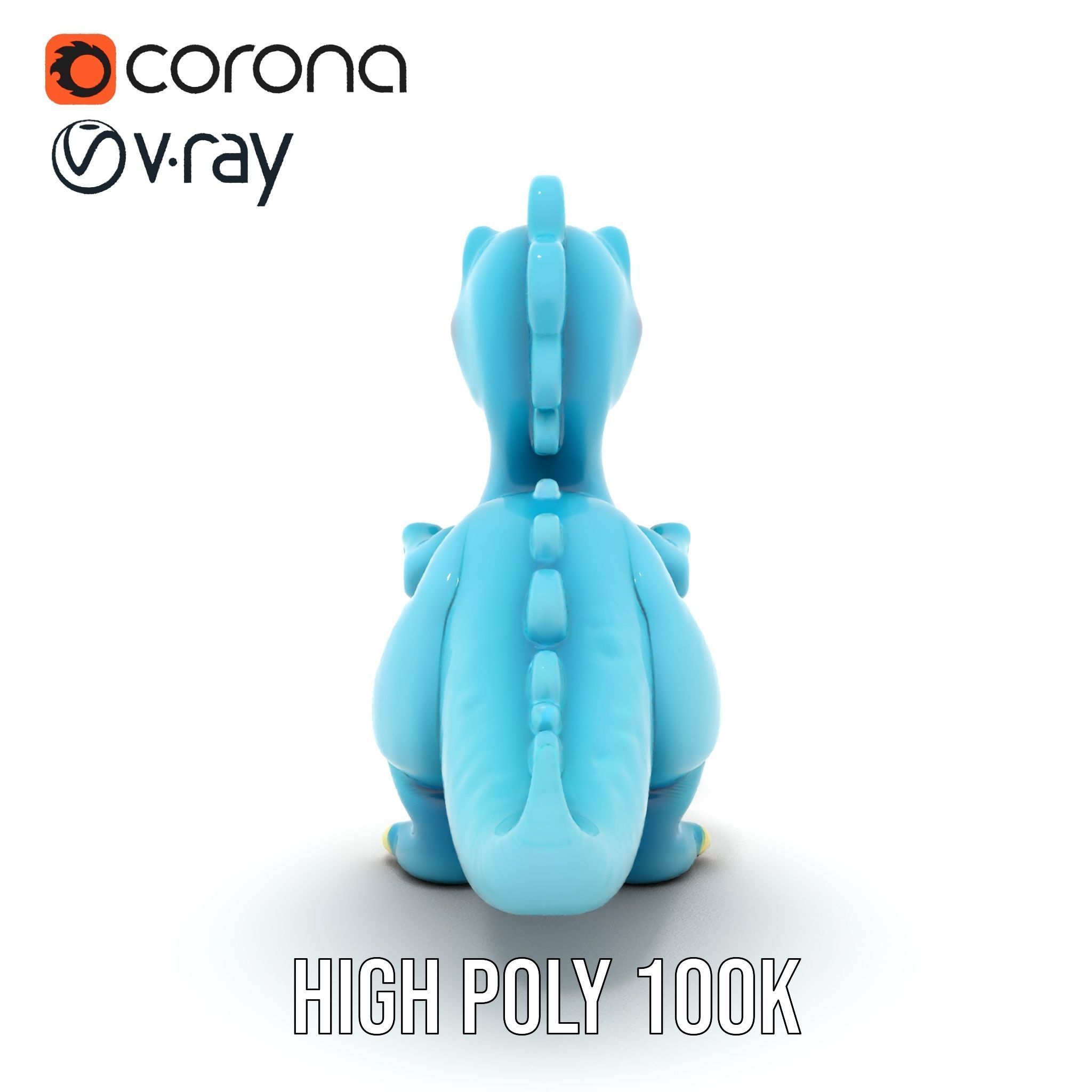 Cute Dinosaur Character D Model Pack Low-poly 3D model_26