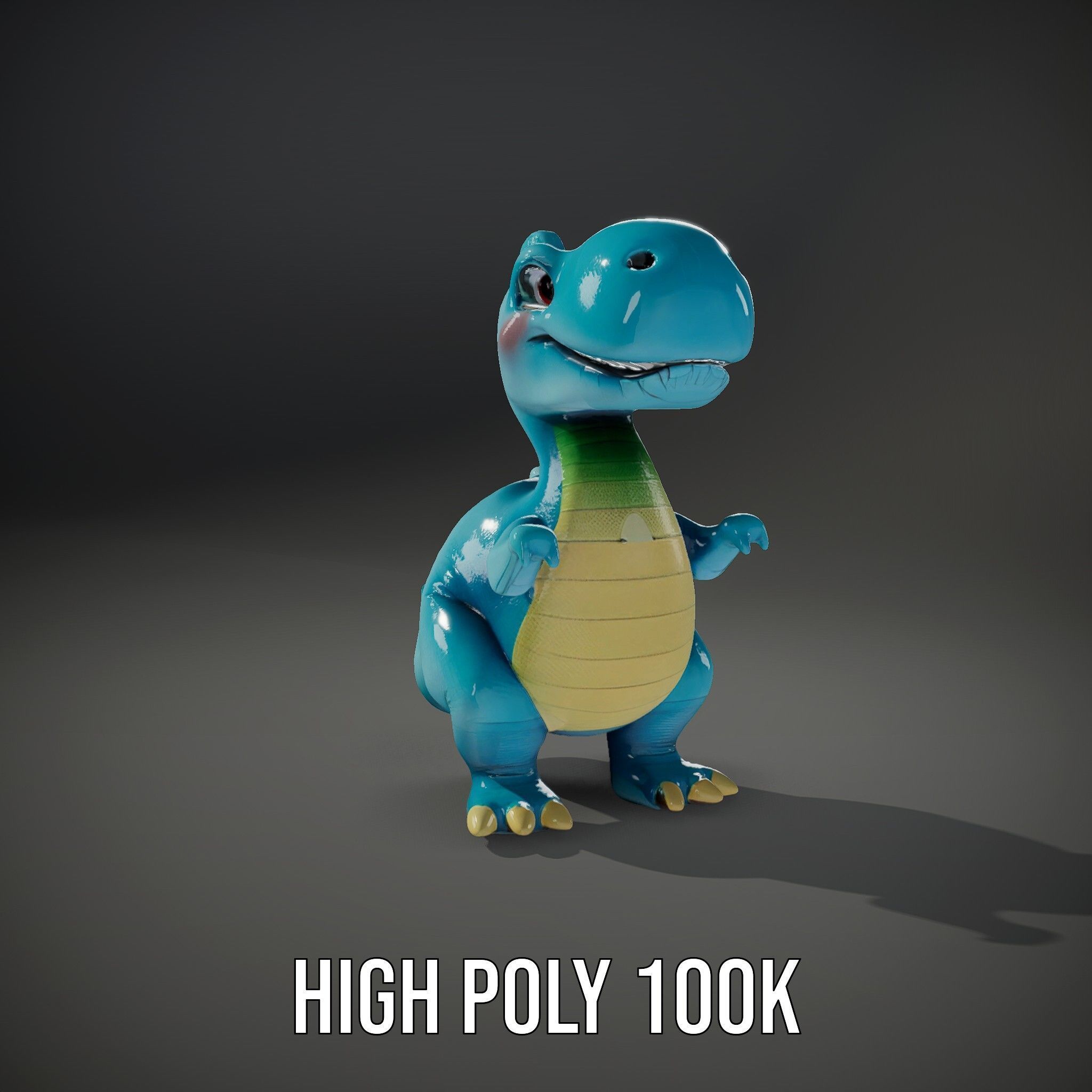 Cute Dinosaur Character D Model Pack Low-poly 3D model_10
