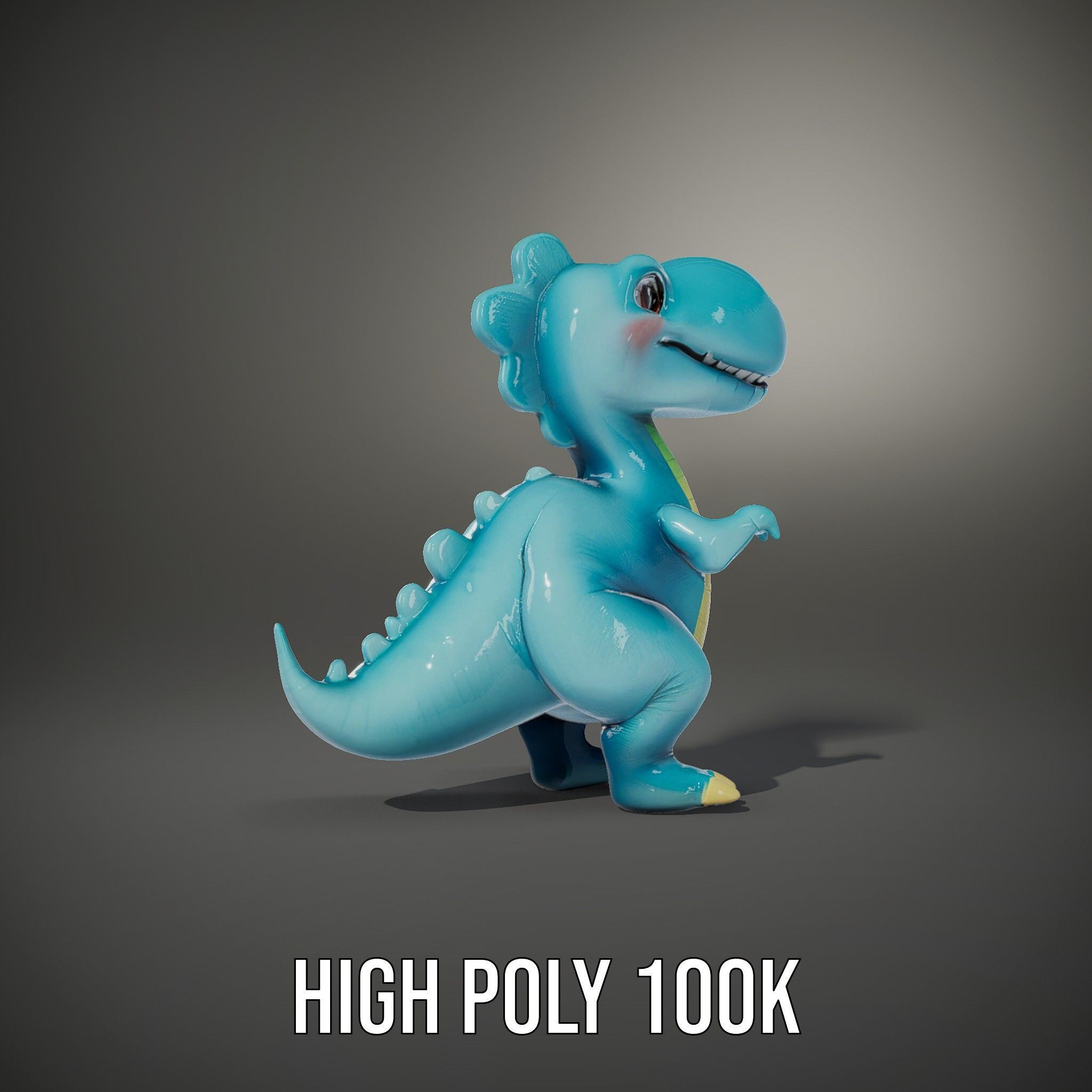 Cute Dinosaur Character D Model Pack Low-poly 3D model_8