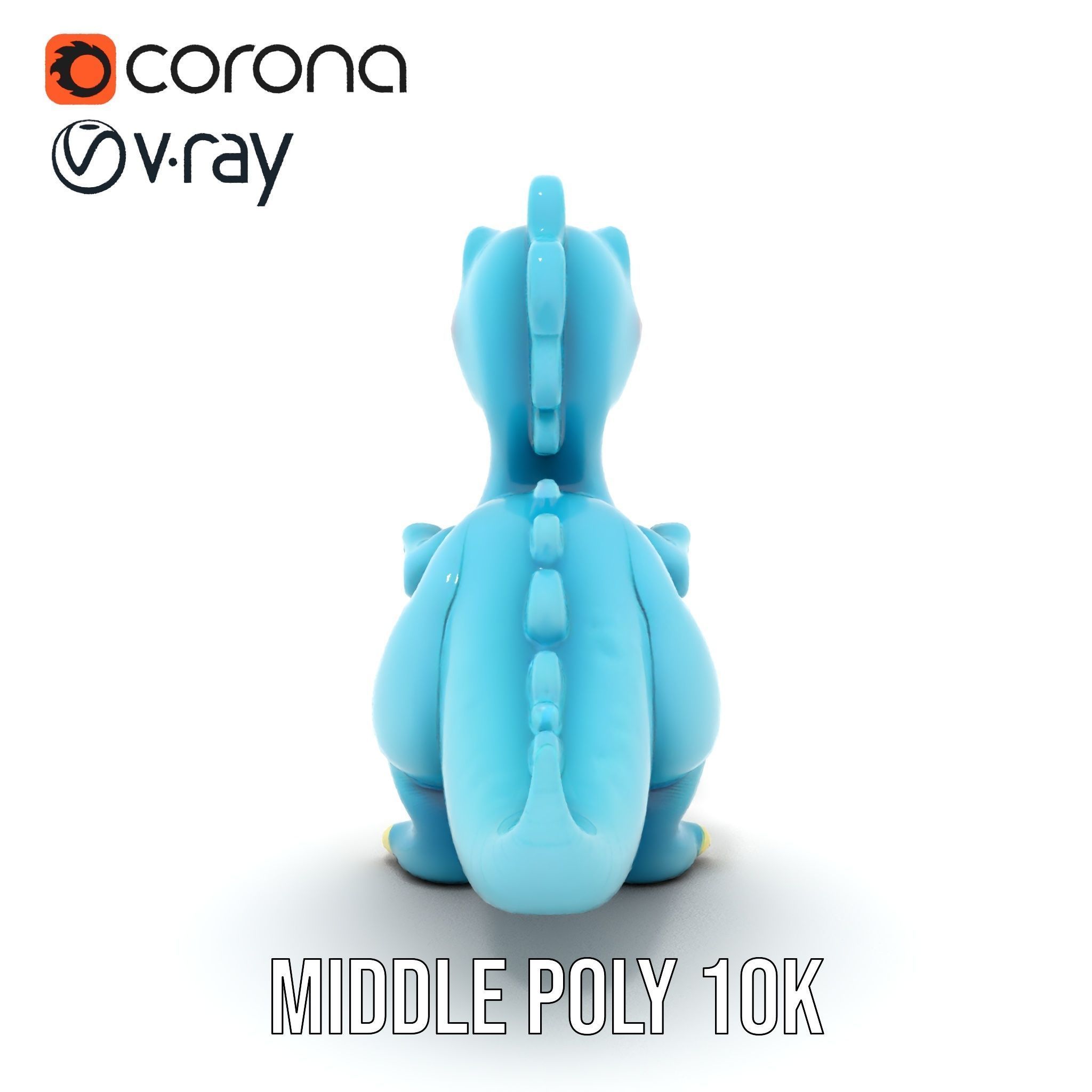 Cute Dinosaur Character D Model Pack Low-poly 3D model_5