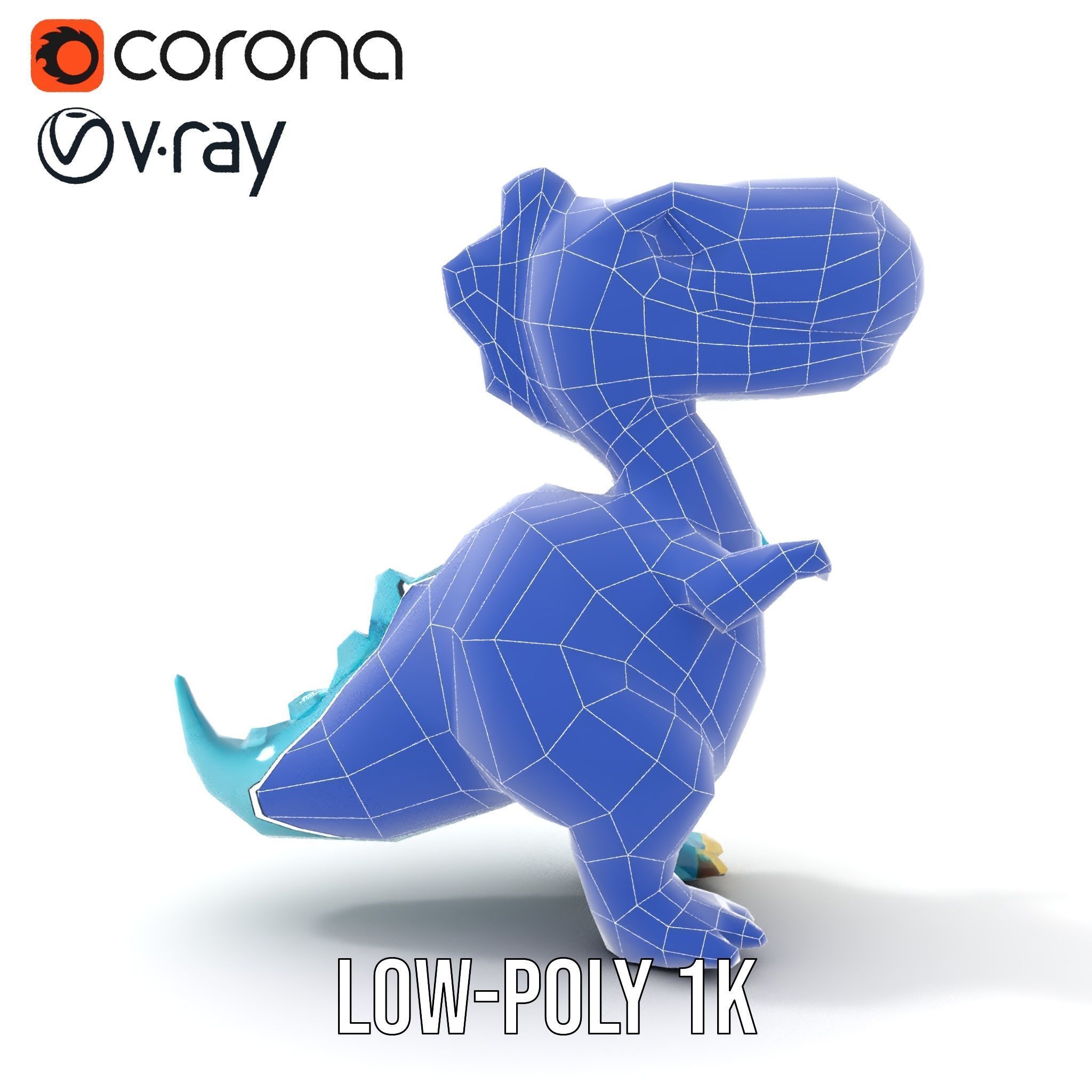 Cute Dinosaur Character D Model Pack Low-poly 3D model_23