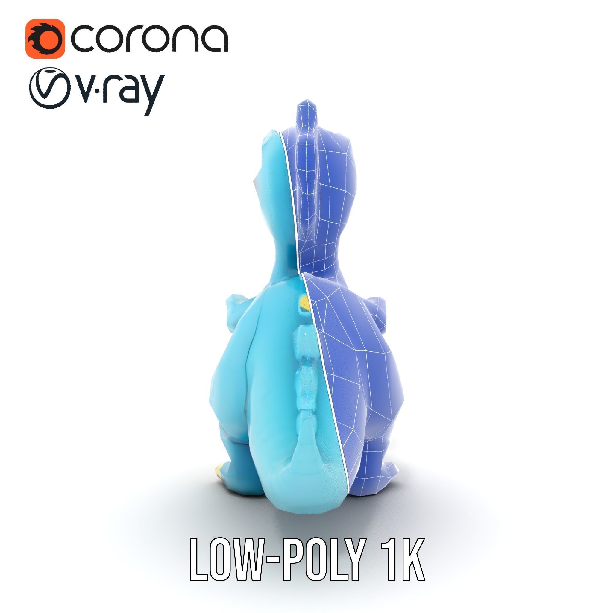 Cute Dinosaur Character D Model Pack Low-poly 3D model_30