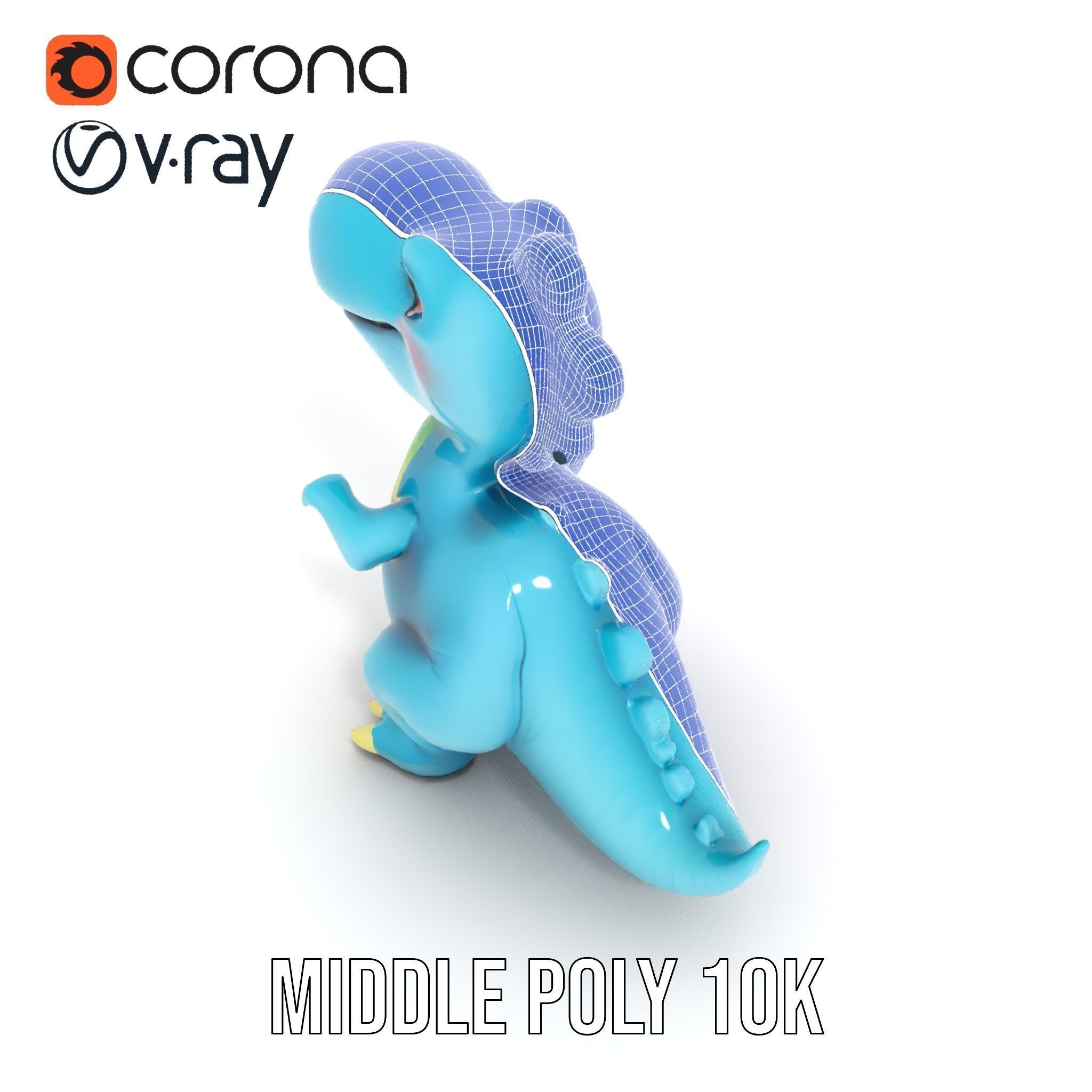 Cute Dinosaur Character D Model Pack Low-poly 3D model_22