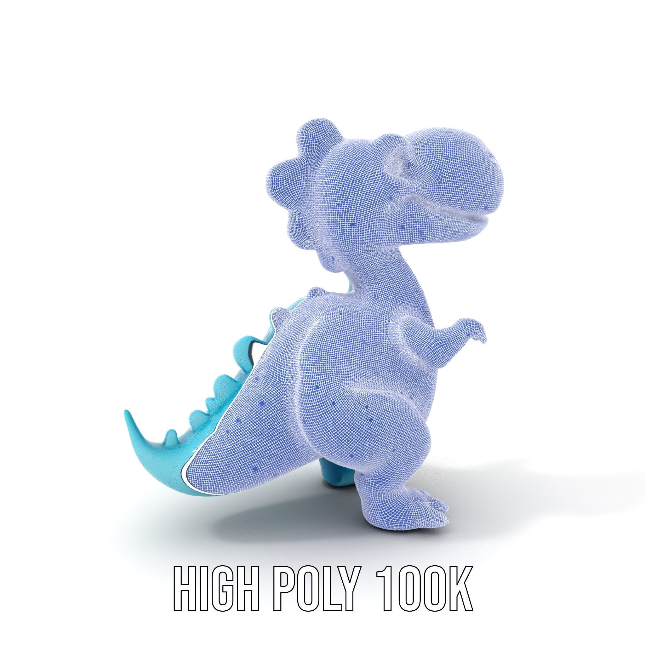 Cute Dinosaur Character D Model Pack Low-poly 3D model_4