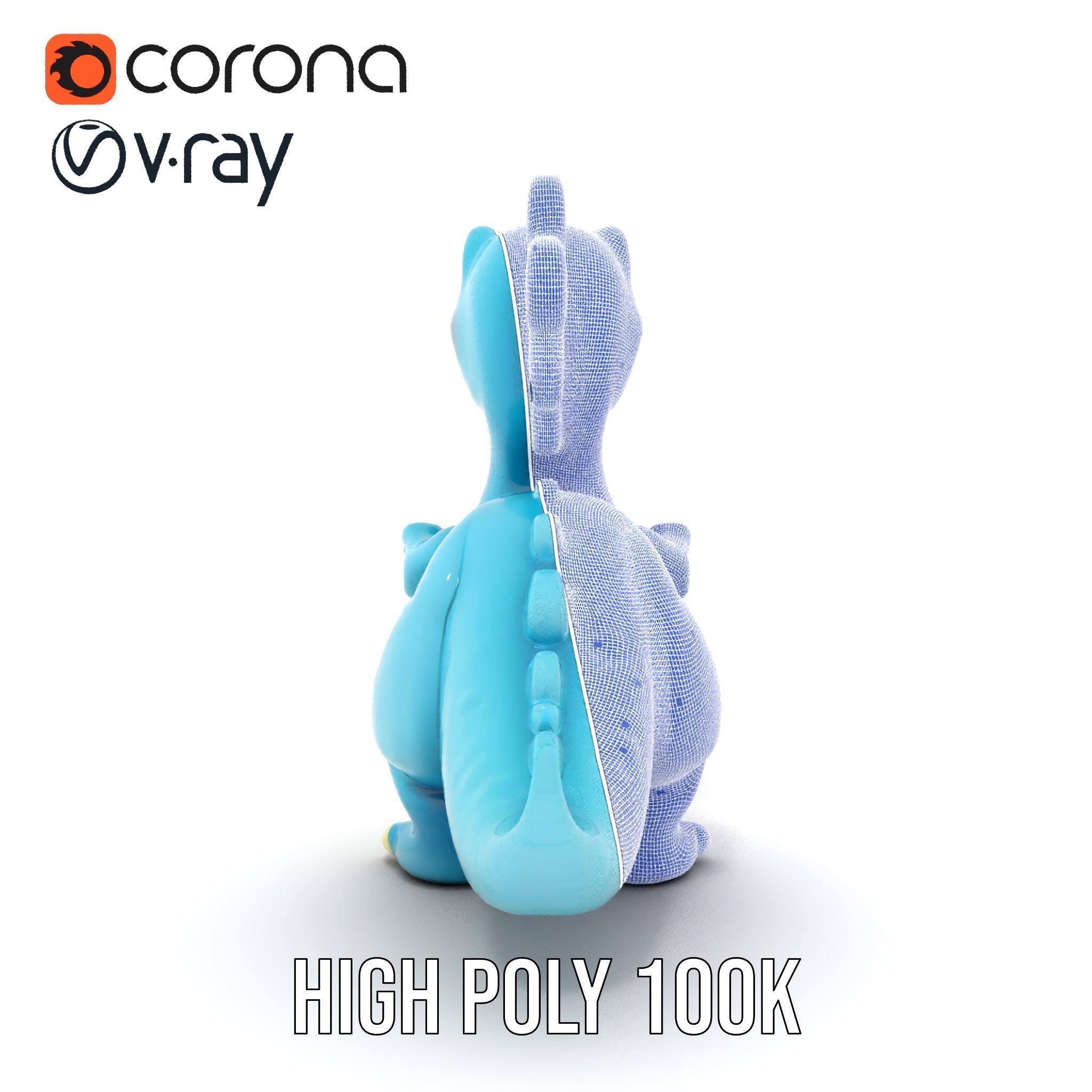 Cute Dinosaur Character D Model Pack Low-poly 3D model_34