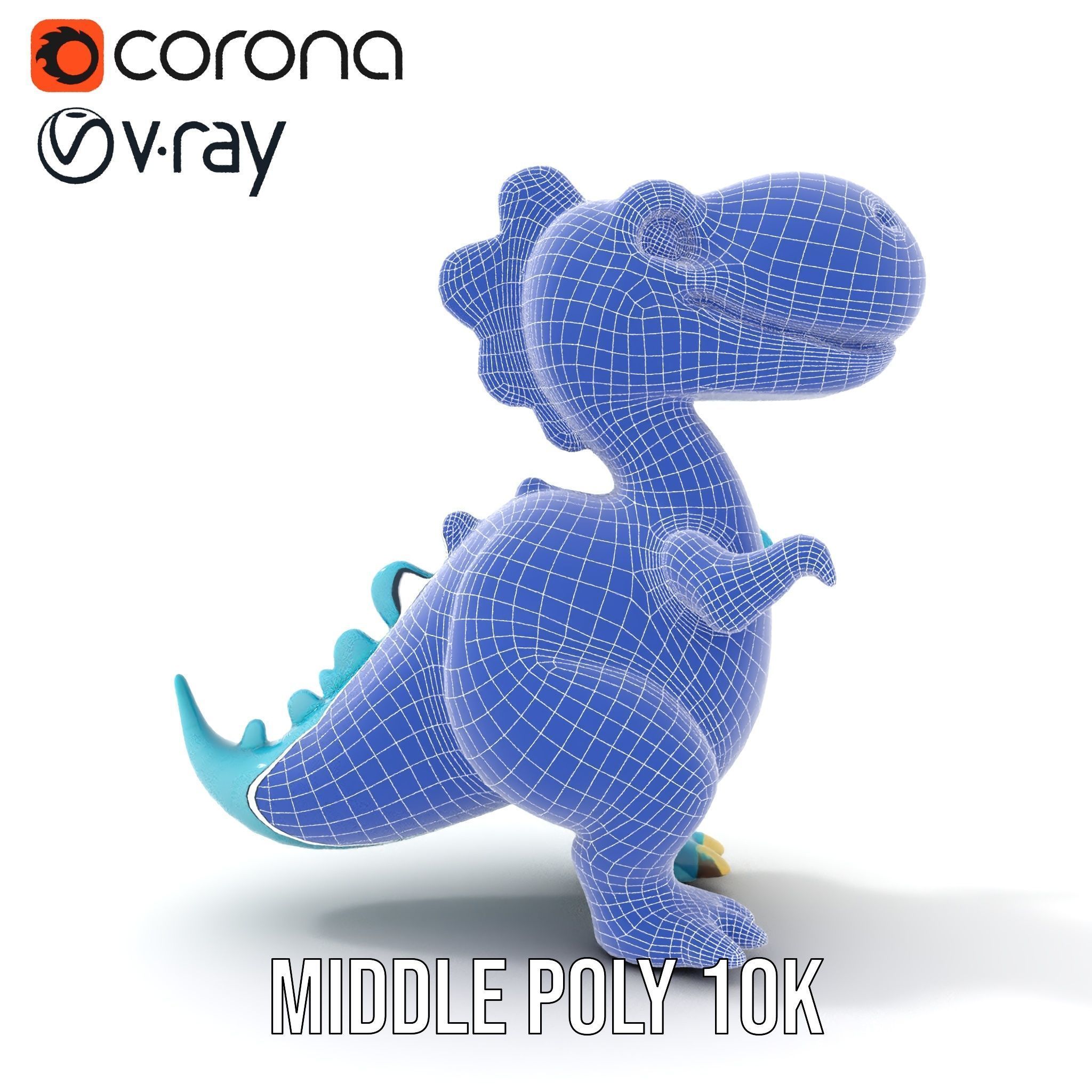 Cute Dinosaur Character D Model Pack Low-poly 3D model_19