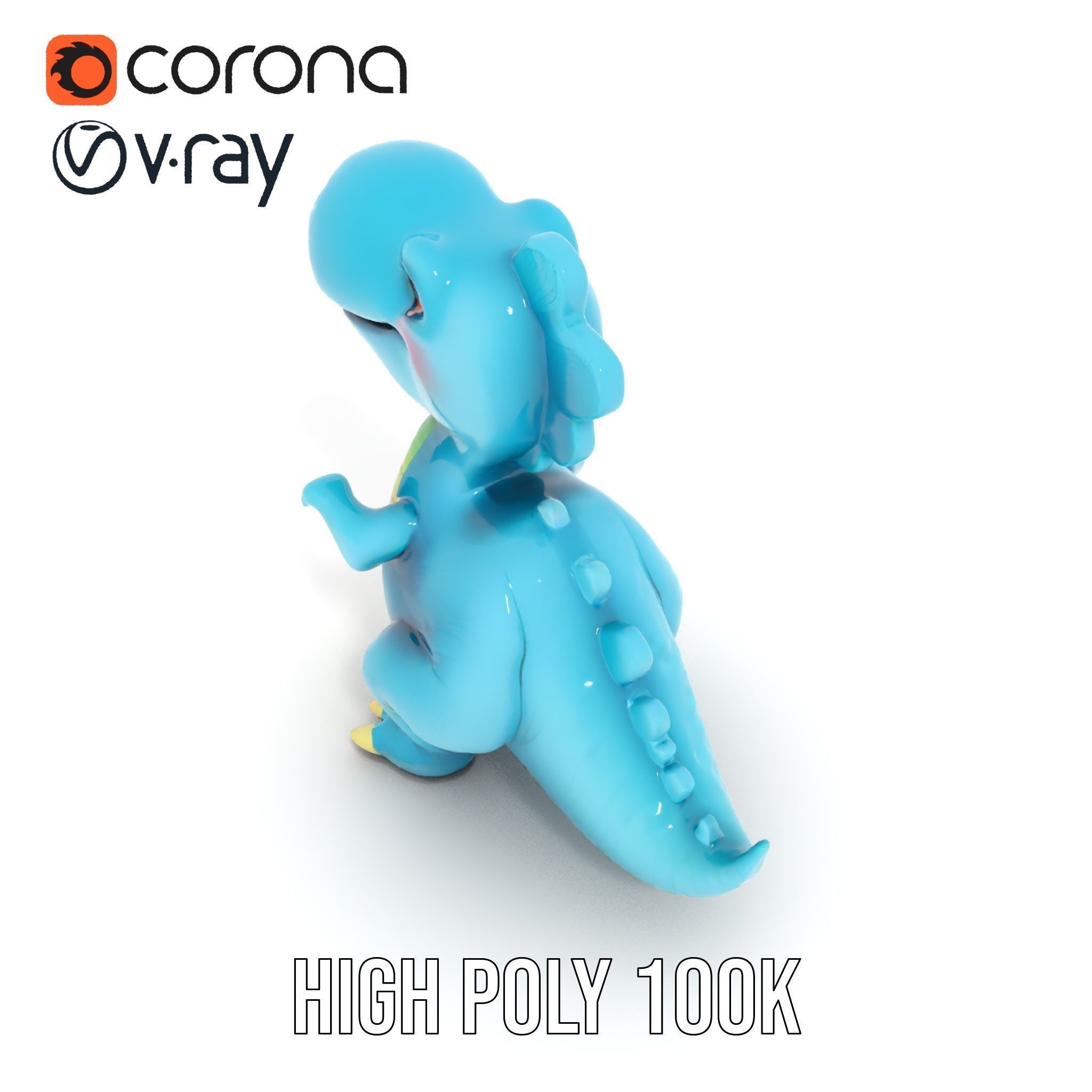 Cute Dinosaur Character D Model Pack Low-poly 3D model_21