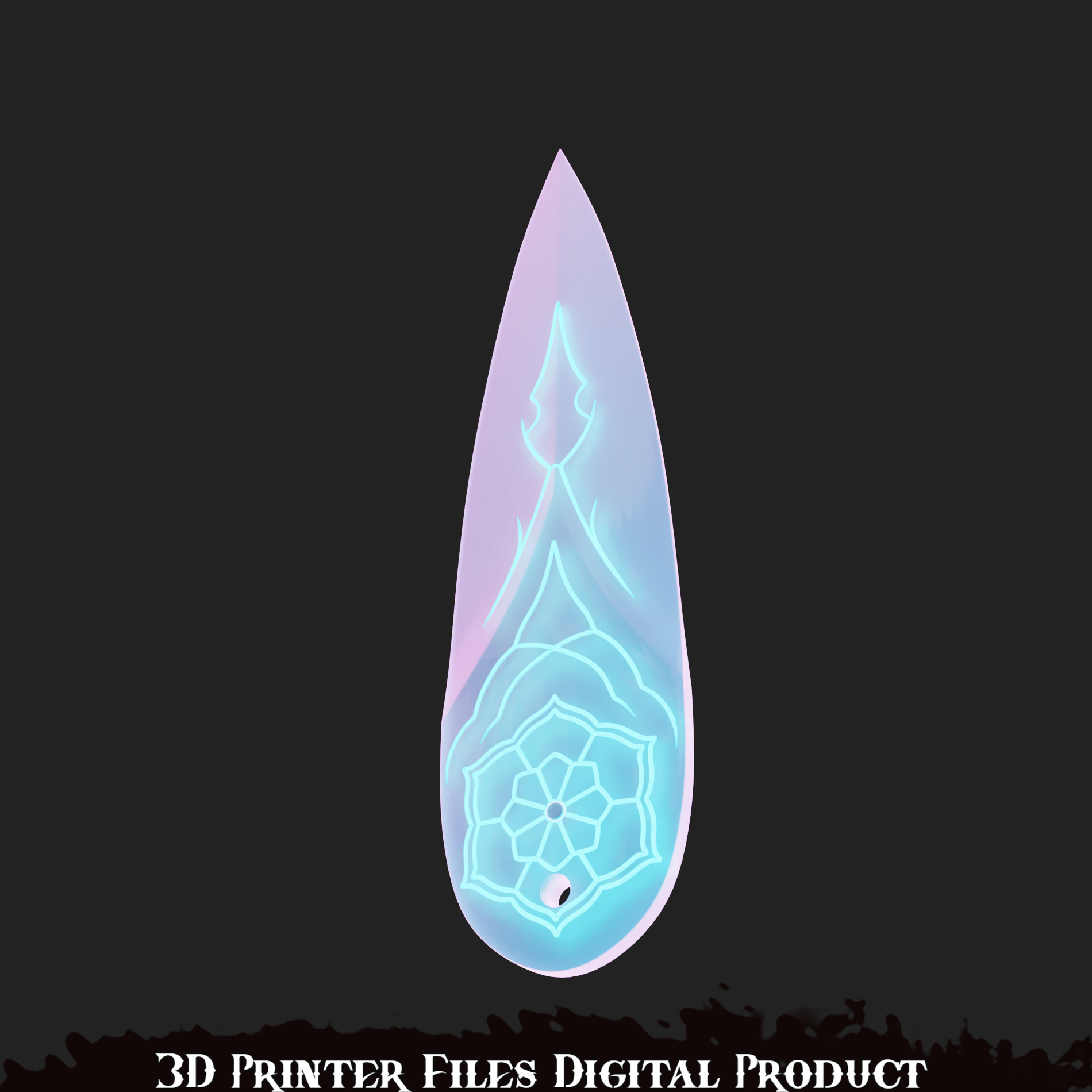 Zoey Cosplay Kunai Dagger Kpop Demon Hunters 3D print model_2