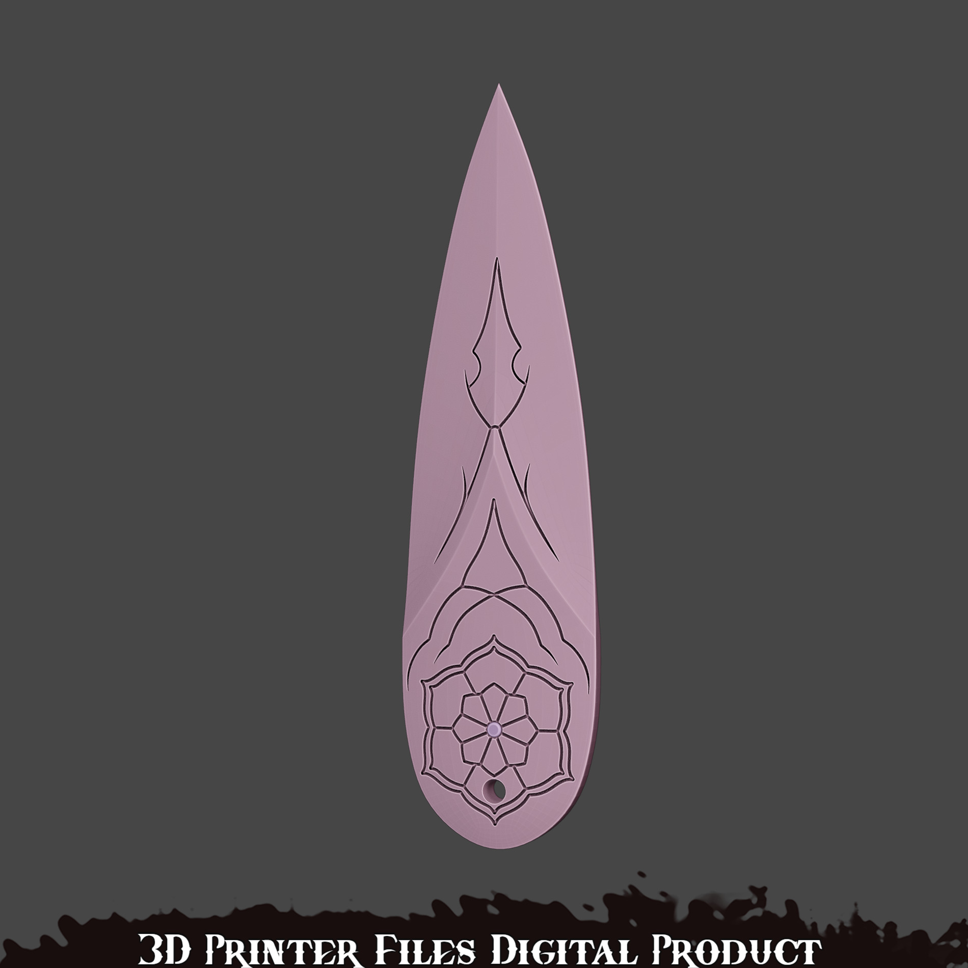 Zoey Cosplay Kunai Dagger Kpop Demon Hunters 3D print model_6