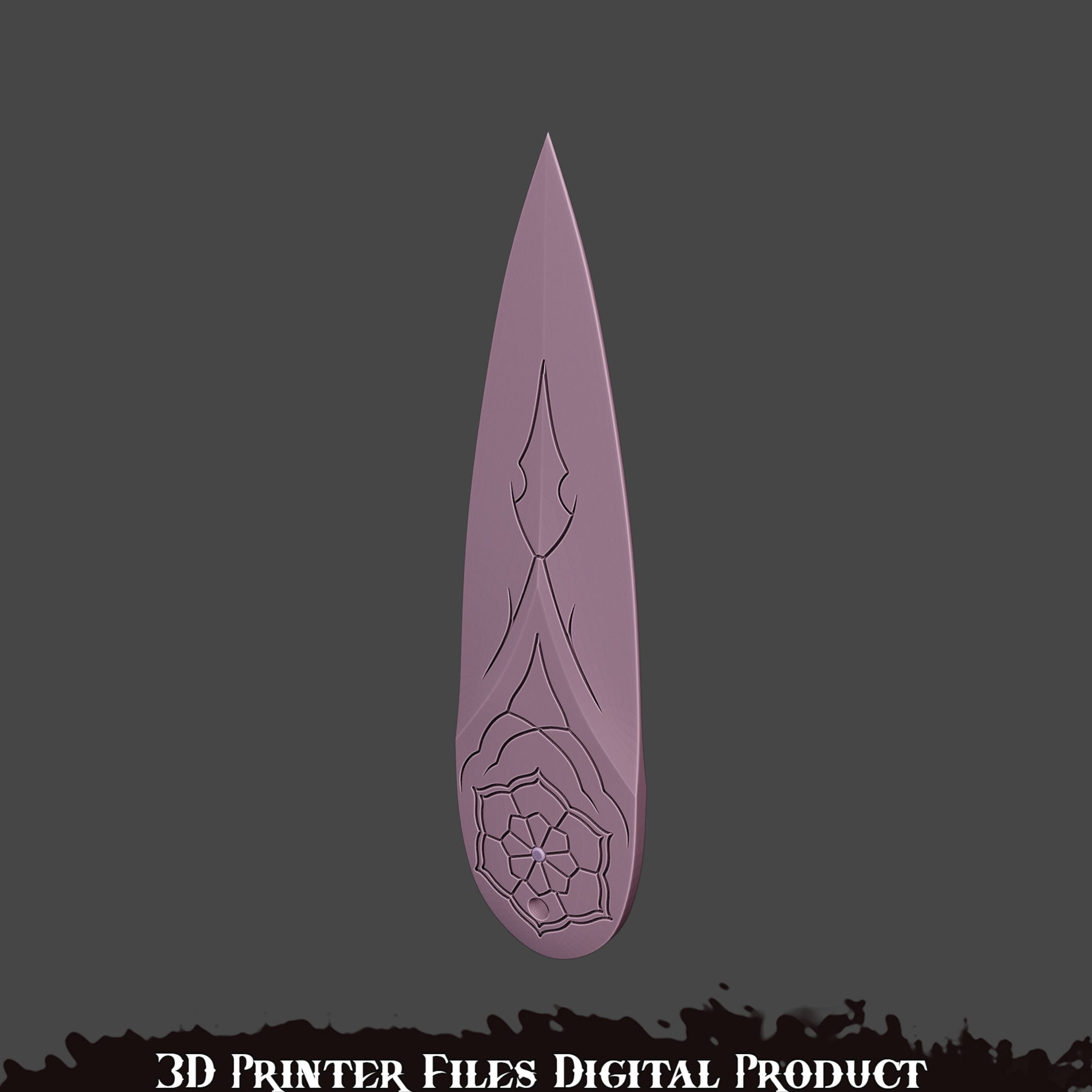 Zoey Cosplay Kunai Dagger Kpop Demon Hunters 3D print model_8