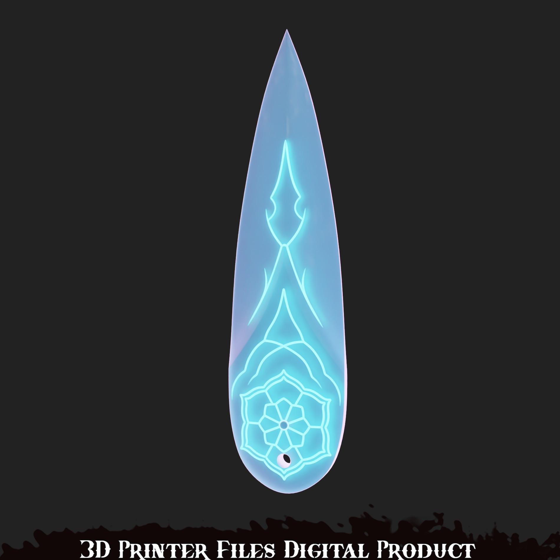 Zoey Cosplay Kunai Dagger Kpop Demon Hunters 3D print model_4