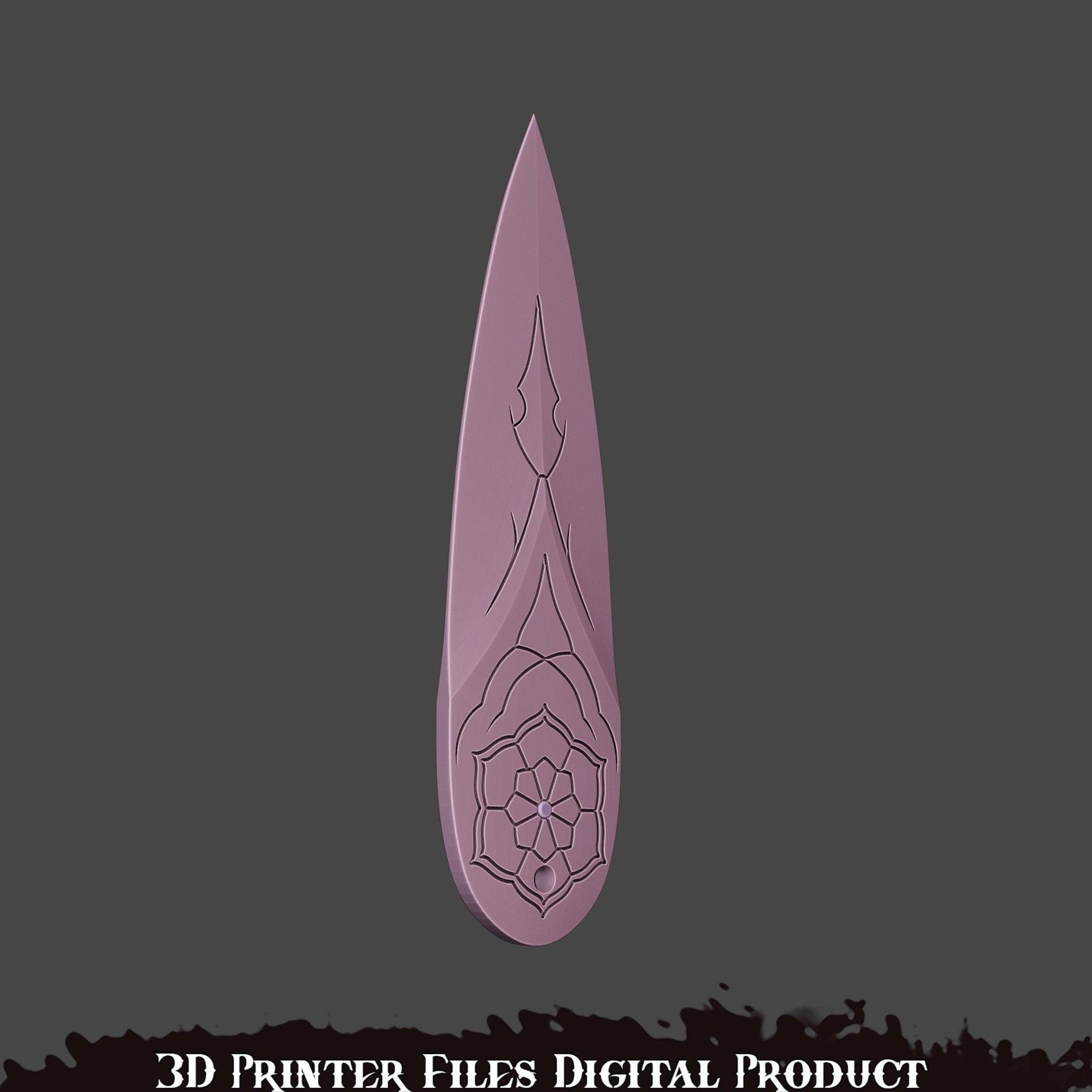 Zoey Cosplay Kunai Dagger Kpop Demon Hunters 3D print model_9