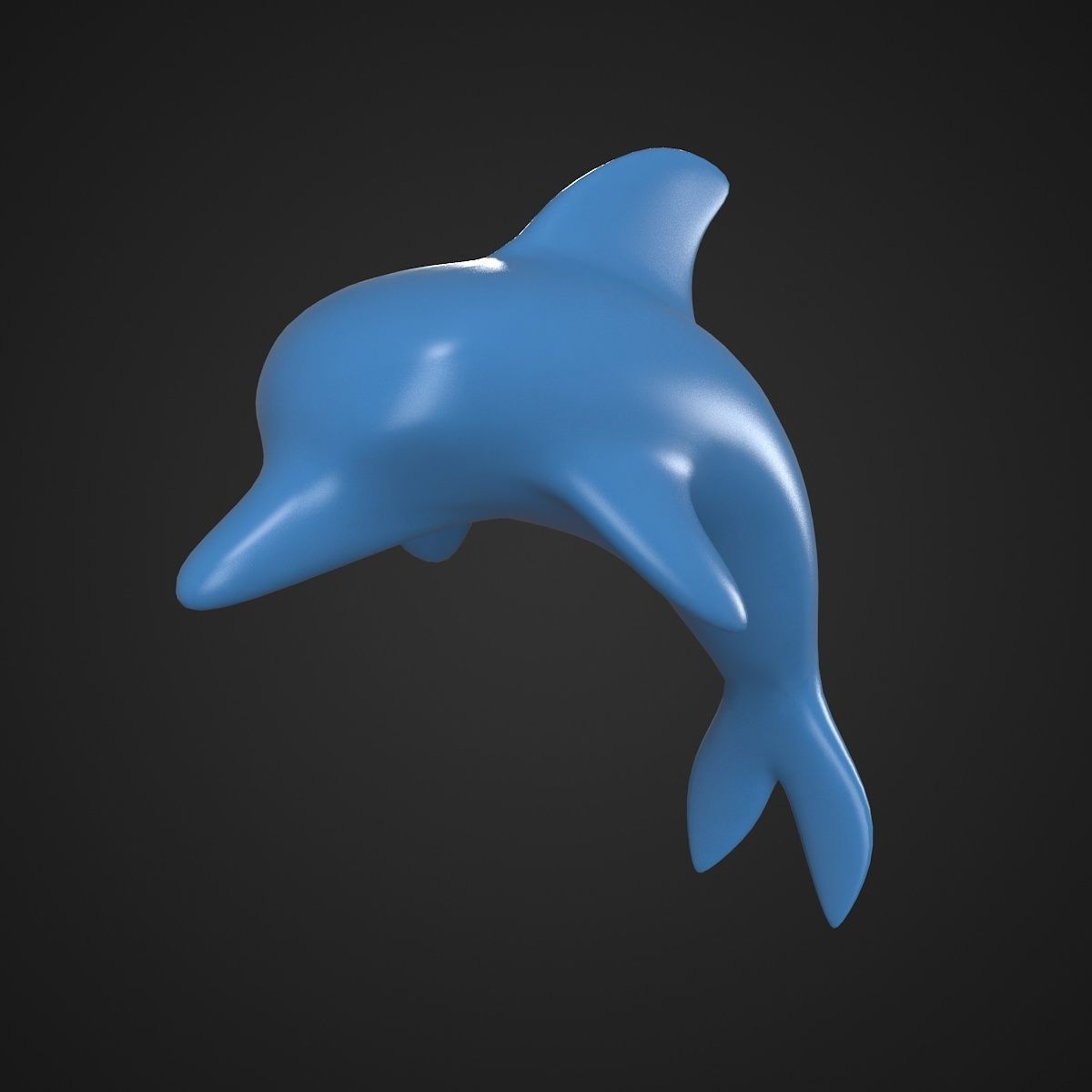 dolphin low poly and high poly Low-poly 3D model_4