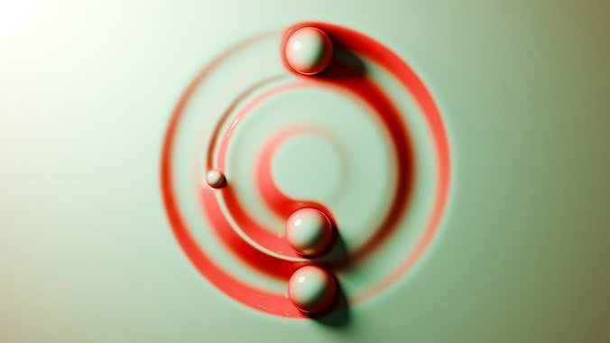 Physics Ball Loop Animation 3D model