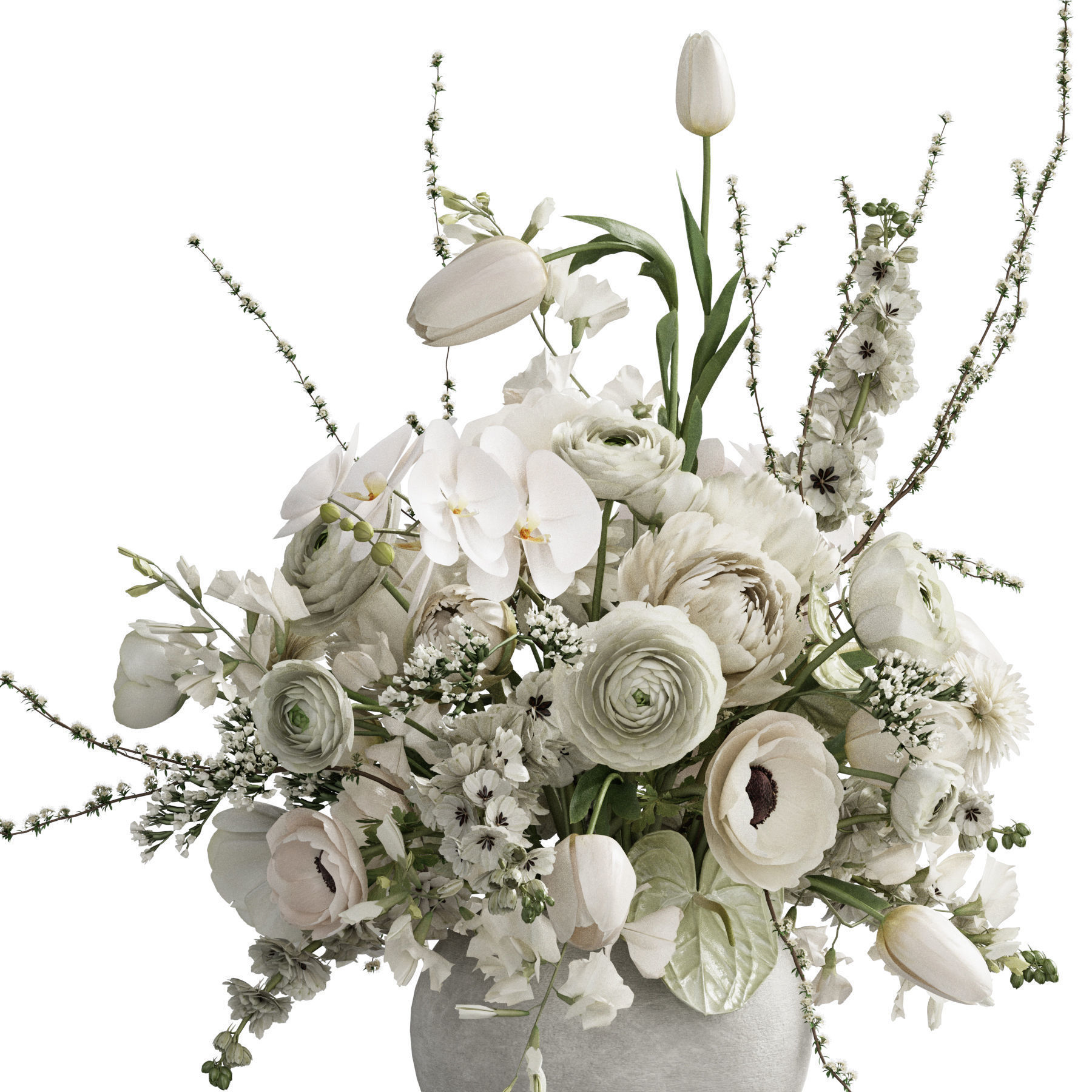 Flower In Vase 82 3D model_2