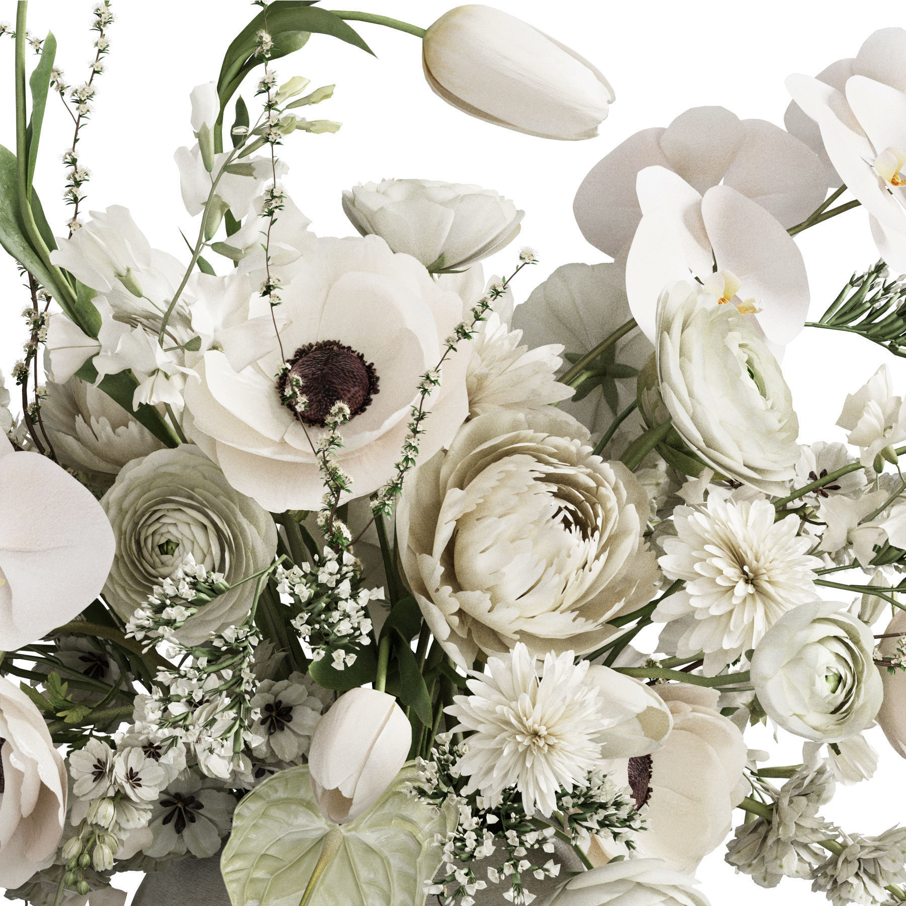 Flower In Vase 82 3D model_4