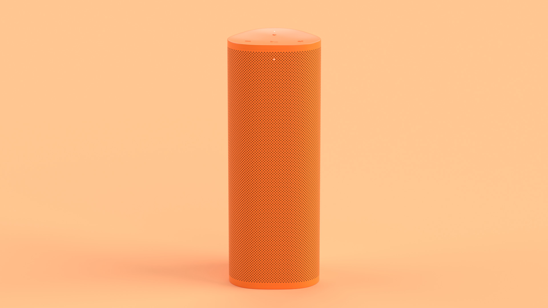 Ultra Portable Smart Speaker Orange Low-poly 3D model_1