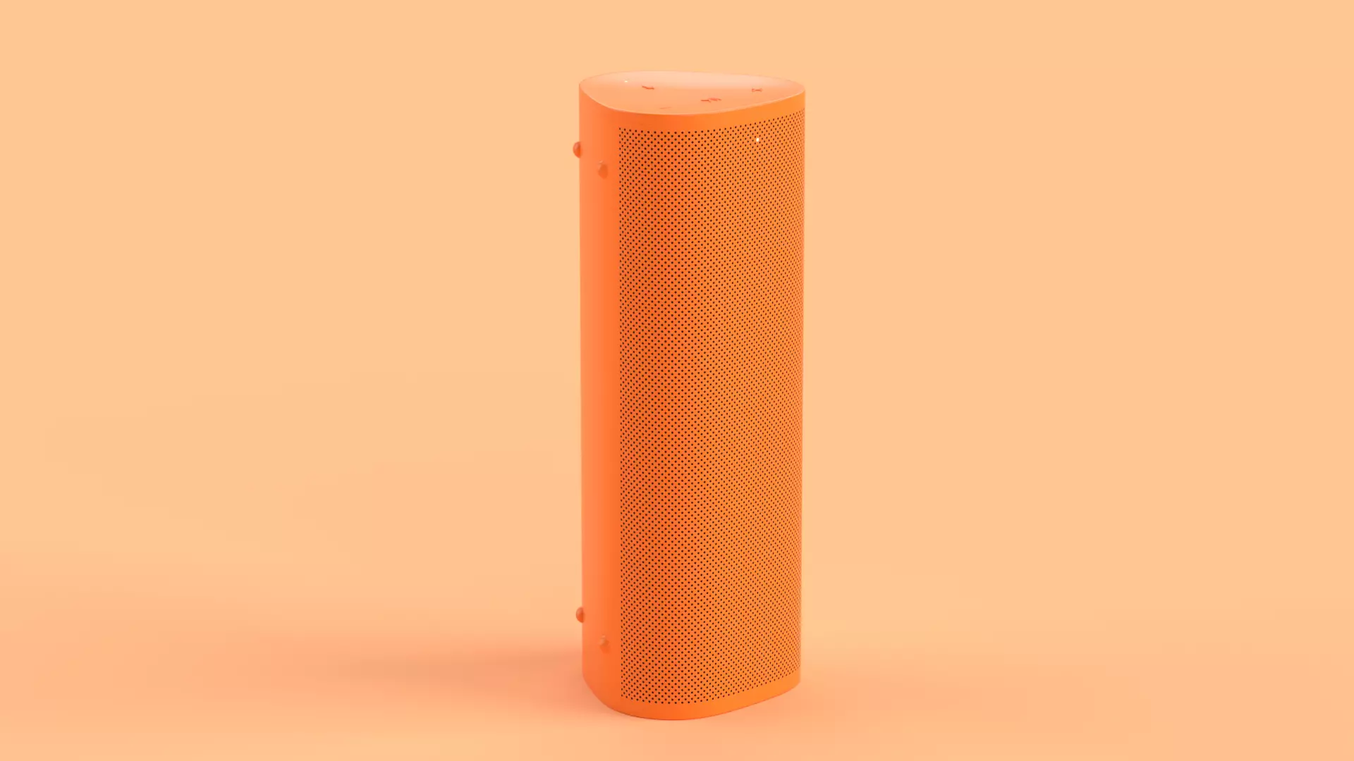 Ultra Portable Smart Speaker Orange Low-poly 3D model_0