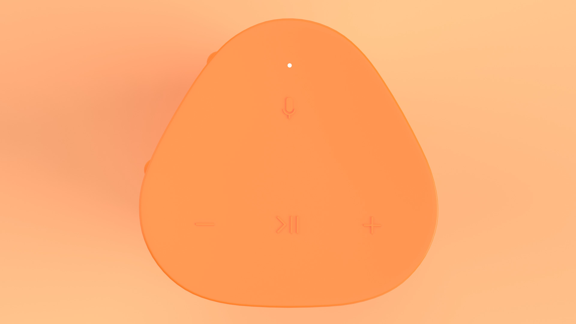 Ultra Portable Smart Speaker Orange Low-poly 3D model_2