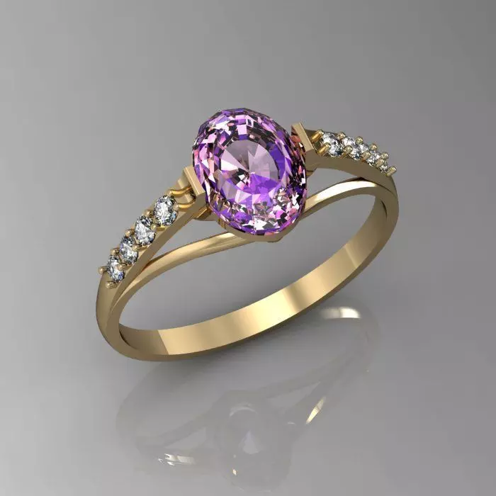 women ring 3D print model_0