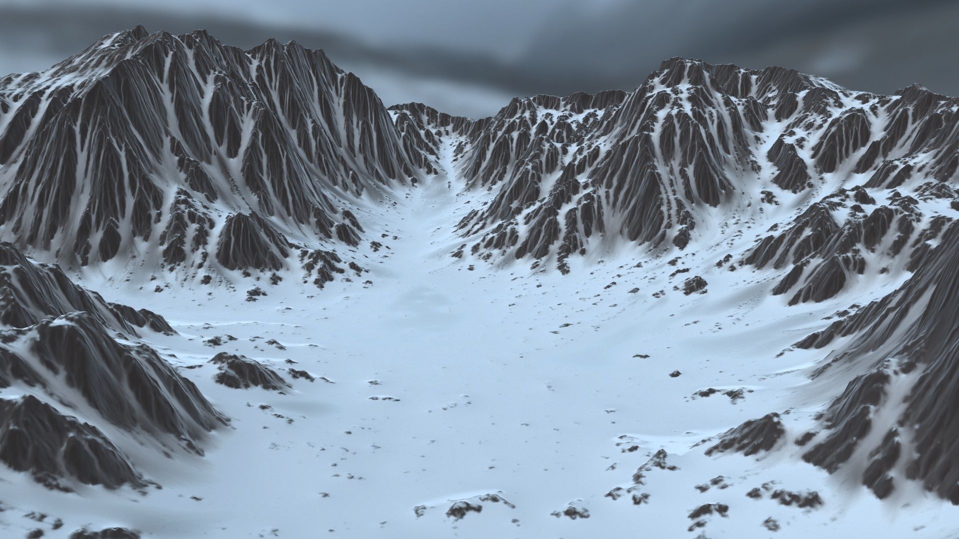Snow Mountain 3D model_4