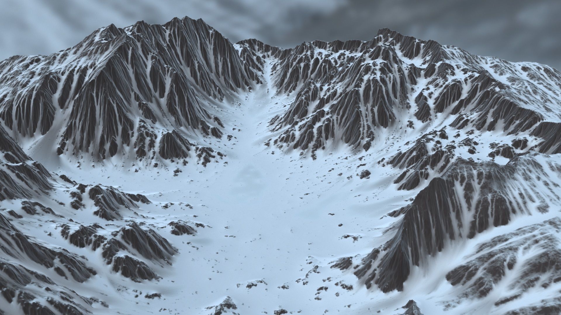 Snow Mountain 3D model_3