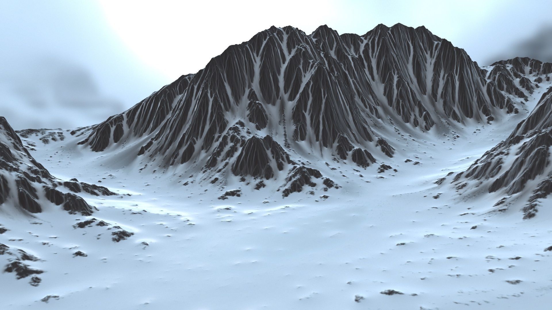 Snow Mountain 3D model_1