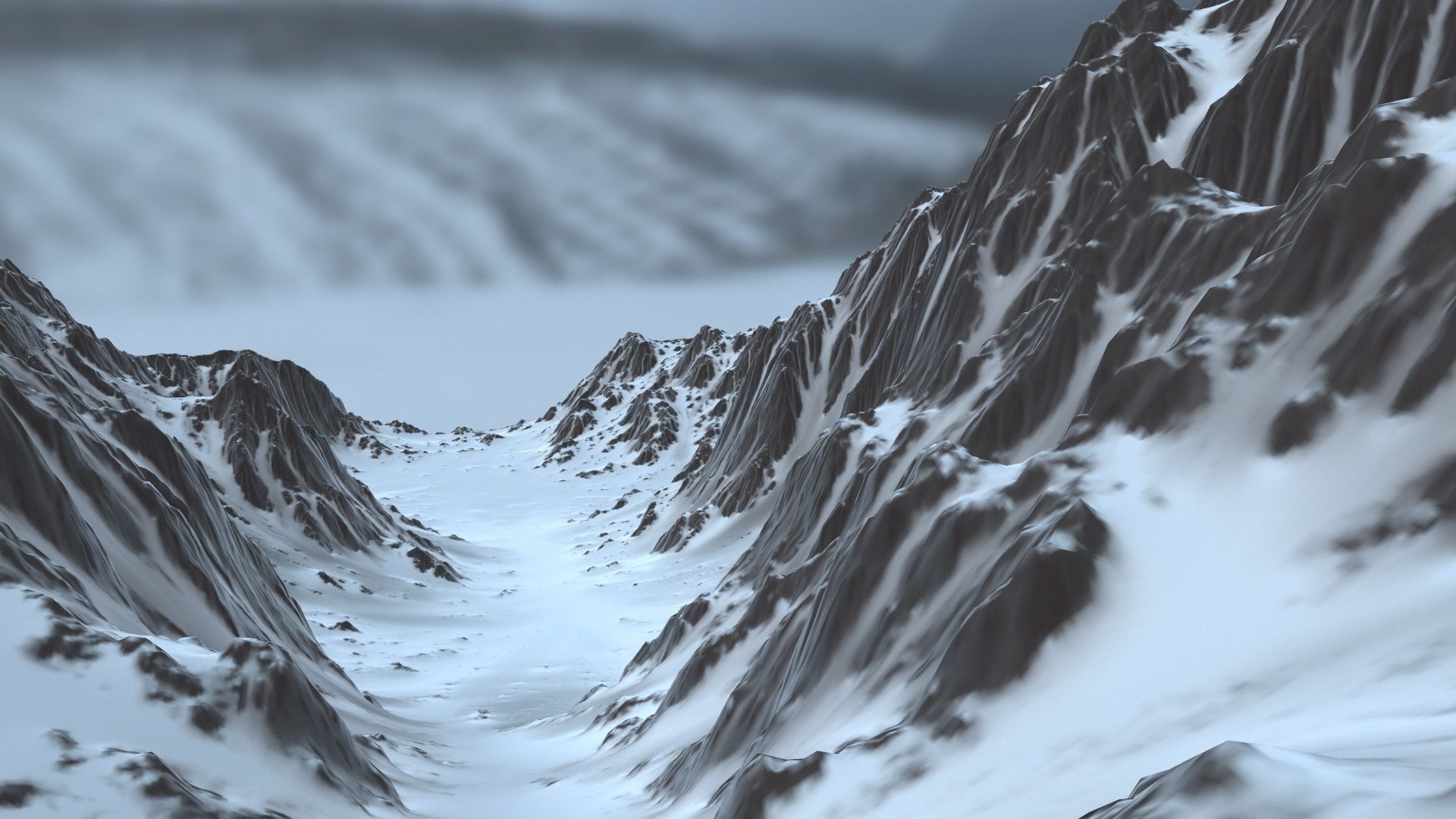 Snow Mountain 3D model_6