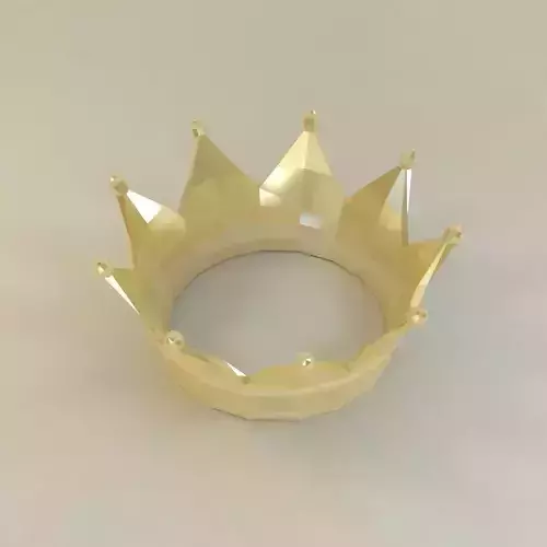 crown low poly style Low-poly 3D model