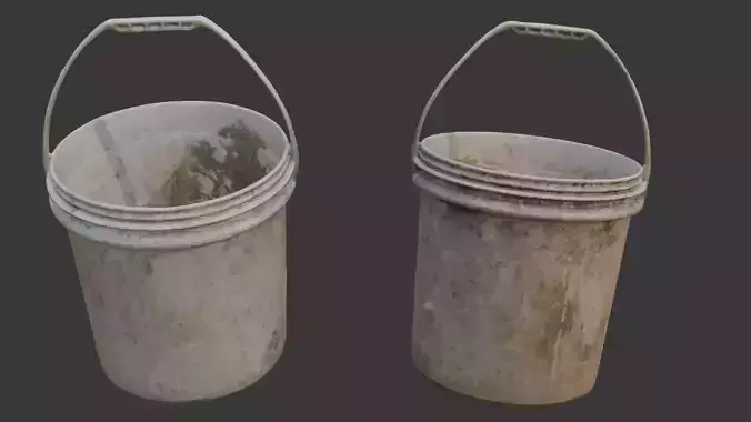 Dirty Plastic Bucket Scan