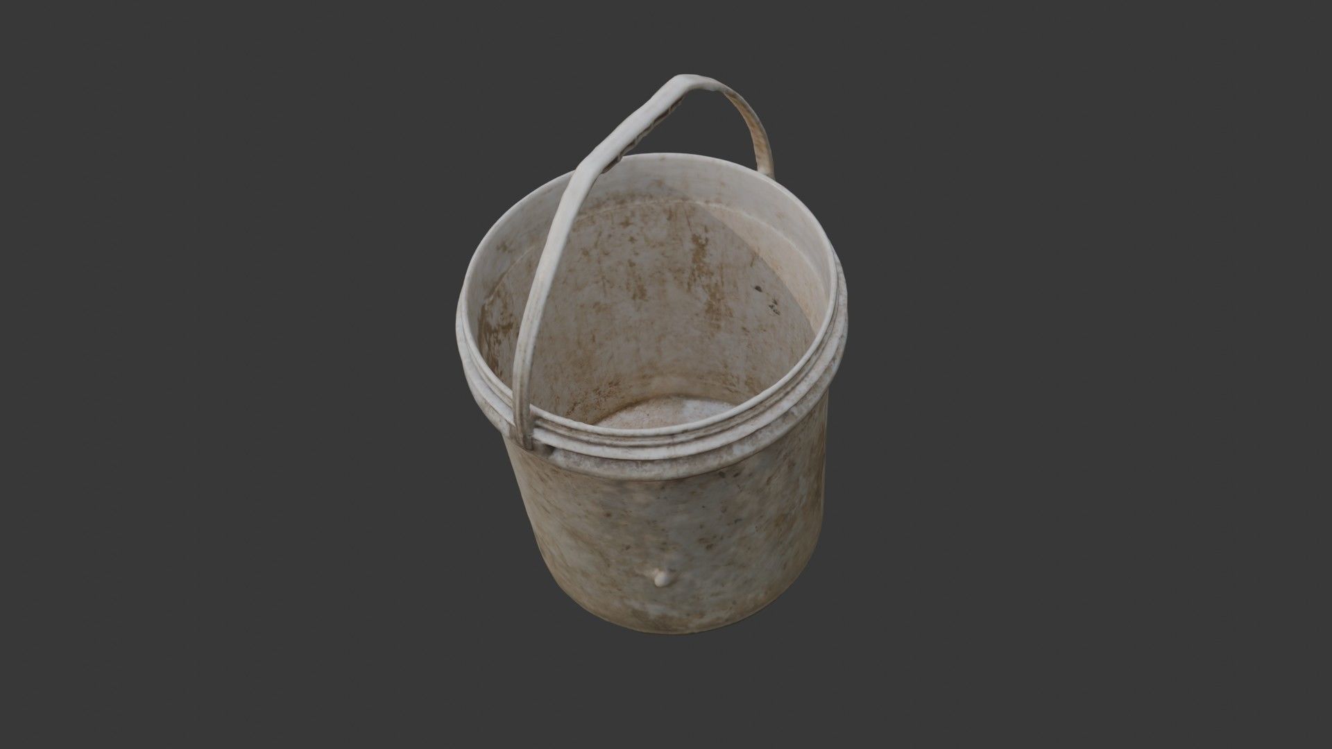 Dirty Plastic Bucket Scan Low-poly 3D model_5