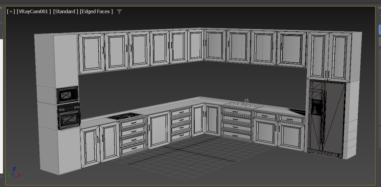 kitchen design 3D model_2
