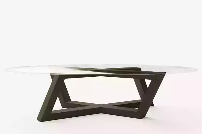 ARTLESS Focal Cross Legs Coffee Table