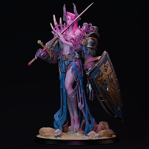 Alfonso  Necromander Demon bust nsfw 3d stl file 3D print model
