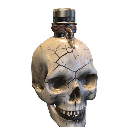 Cracked Skull Potion Bottle 3D model