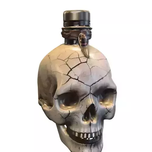 Cracked Skull Potion Bottle