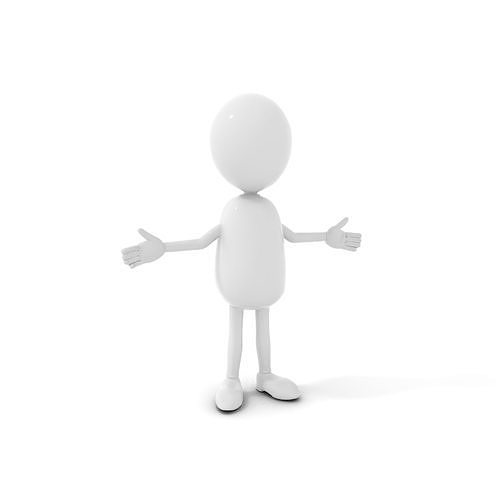 Minimalist D Character EggShaped Rigged and Animated Low-poly 3D model