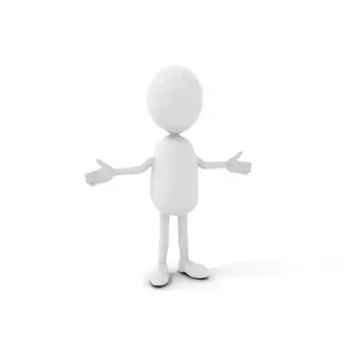 Minimalist D Character EggShaped Rigged and Animated